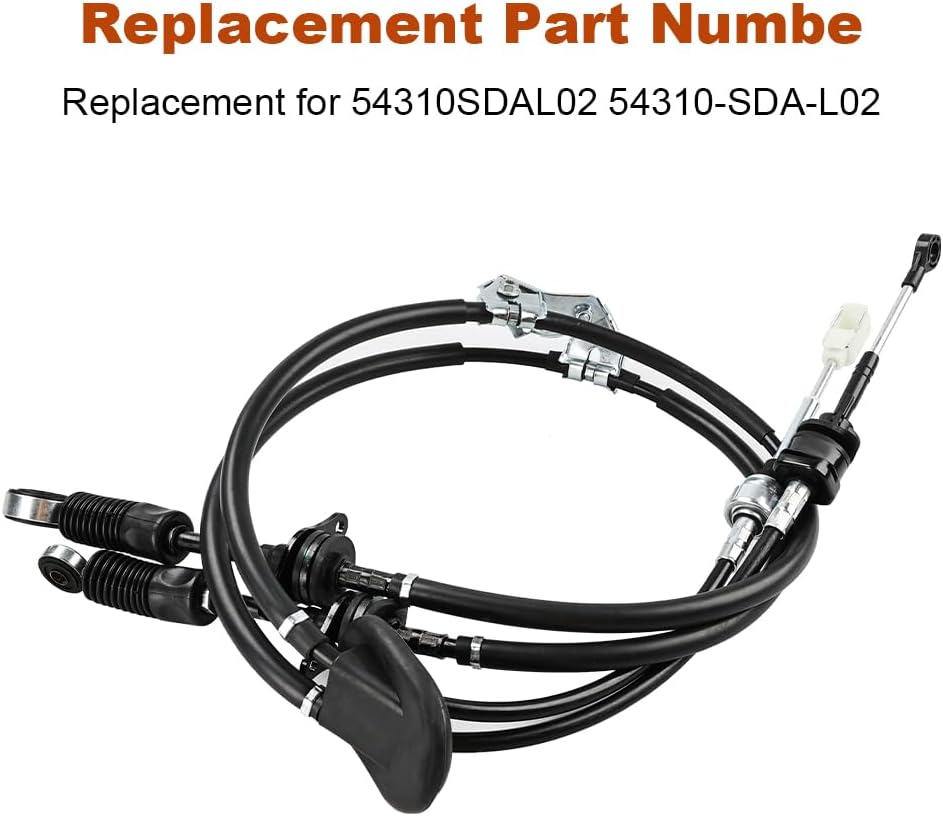 Manual Shifter Cables Replacement for 54310-SDA-L02 Shift Cable Compatible with Honda Accord 2003-2007 Euro-R 2001-2006 TSX 2004-2008 for 5/6 Speed K24 Transmission image number 3