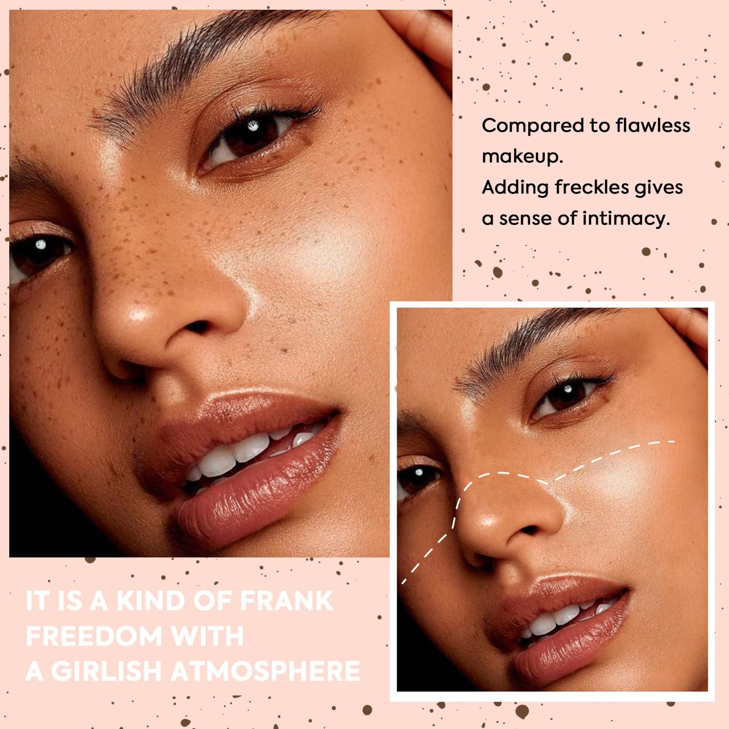 VIOLA HOUSE Freckle Stamp Pen,Waterproof Long Lasting Quick Dry Small Spot Freckle Makeup Pen 20G (Light Pink)