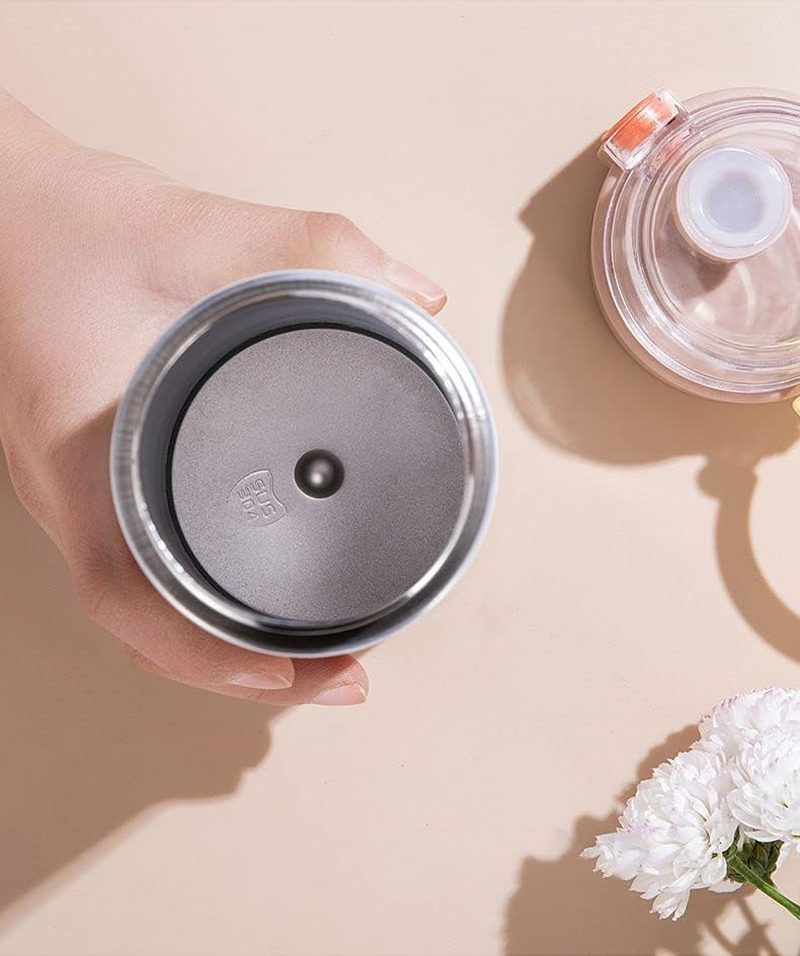 Kawaii Water Bottles Cute Stainless Steel Water Bottles with Straw, Kawaii Insulated Bottle Cartoon Cup Girls Thermos for Boys Girls,18.6Oz image number 3