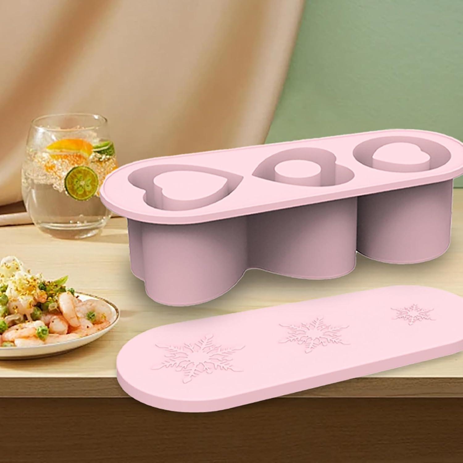 Ice Cube Tray for Stanley Cup, Silicone Ice Cube Trays, Ice Cube Moulds, Ice Molds Silicone, Ice Cube Maker, Ice Trays for Freezer Containers, Prefect for Whiskey Juice Coffee, Easy Release image number 6