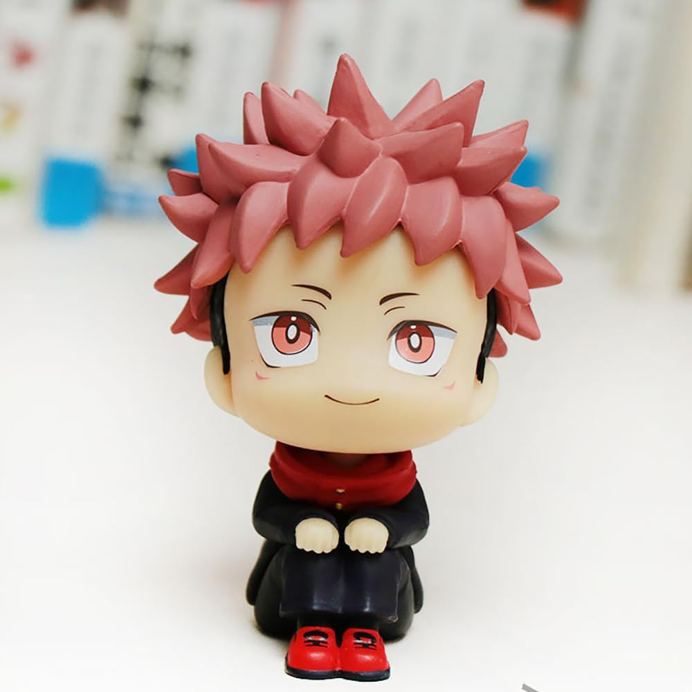 Handheld Jujutsu Kaisen Q Version Ltadori Yuji, Satoru Gojo Anime Peripheral Twisted Egg Car Doll Decoration (Q Version Itadori Yuji), JJ20231027 image number 4