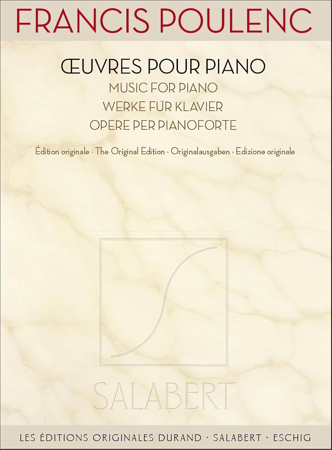 Francis Poulenc Works for Piano Original Edition Series image number 2