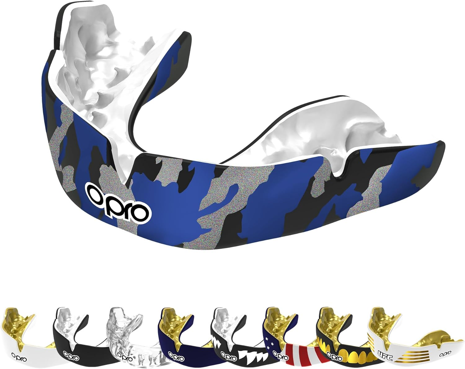 OPRO New Instant Custom-Fit Mouth Guard, Dentist Mouthguard, Revolutionary Fitting Technology for Ultimate Comfort, Protection & Fit, Gum Shield for Rugby, Boxing, Hockey, MMA (Gold, Youth)