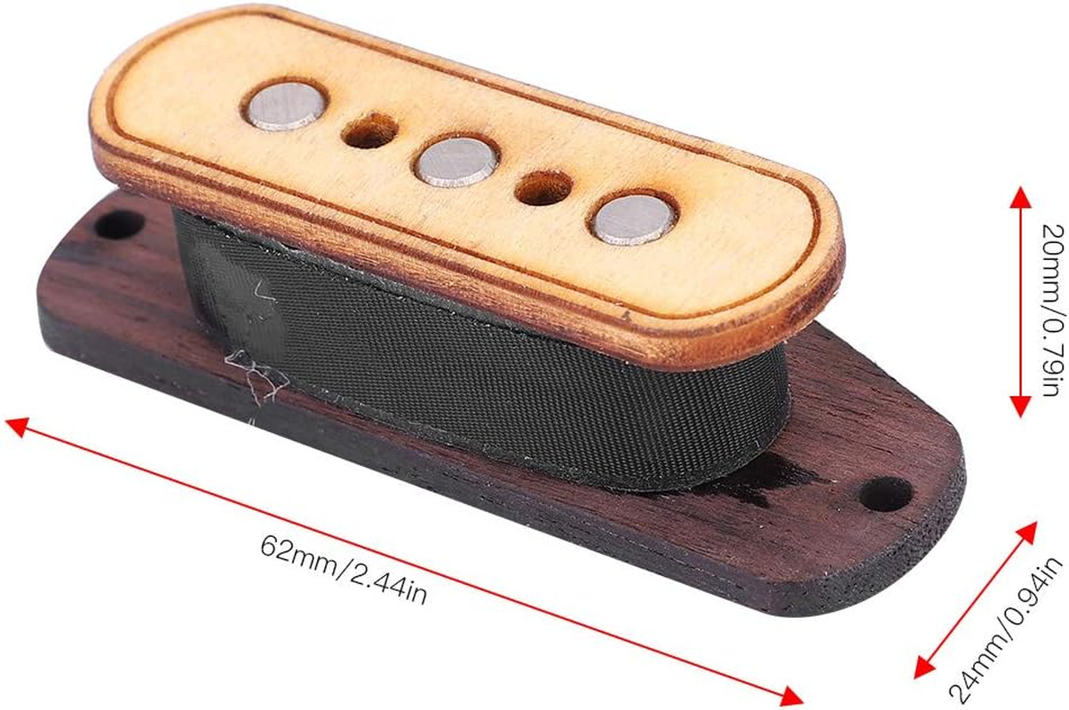 3 String Guitar Pickup, Pre Wired 3 String Pickup Input Jack Repair Parts Replacement for Cigar Box Guitar Performance Accessories image number 4