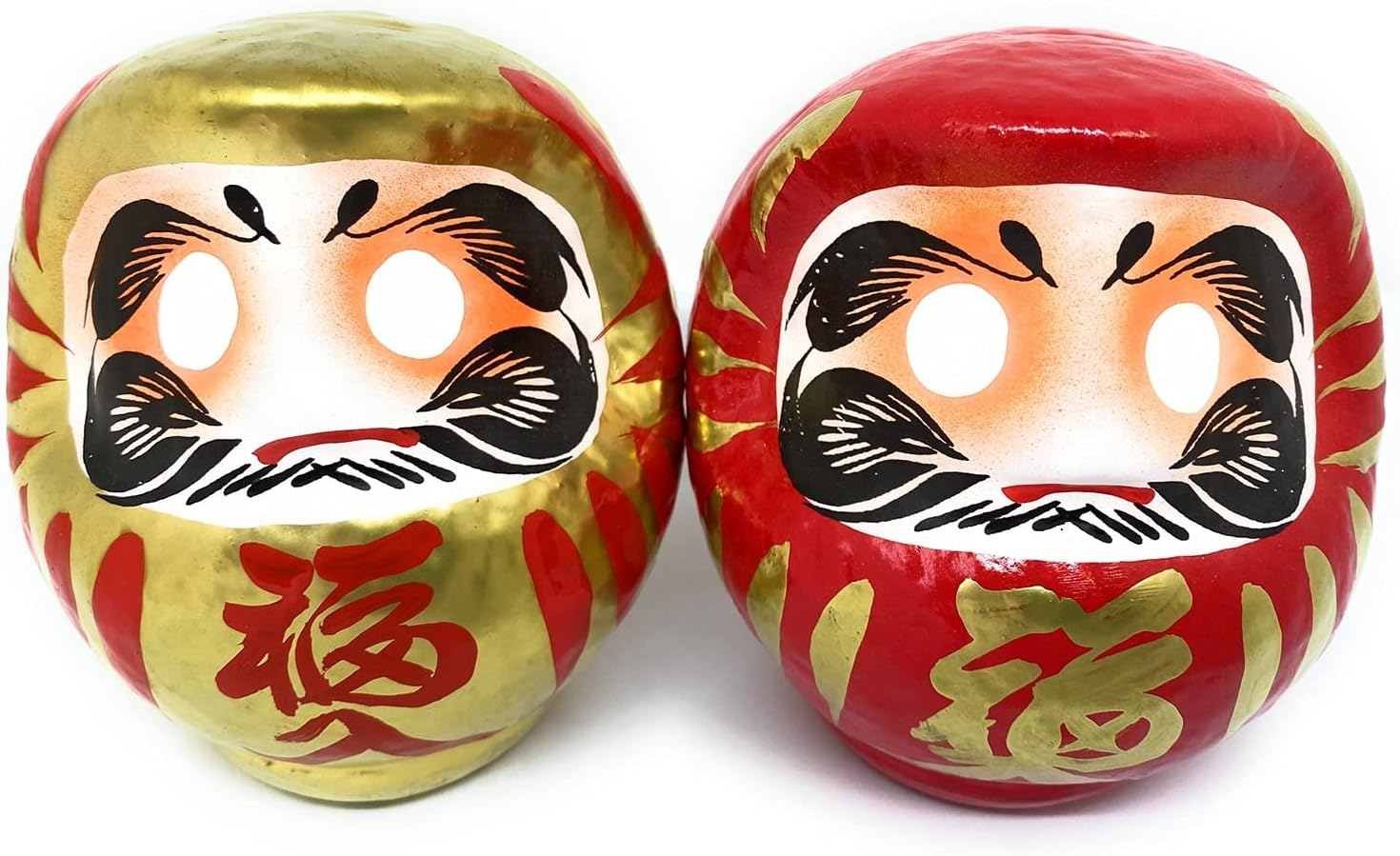 RED Daruma Doll - Handcrafted in Japan - 4.7" Wishing Doll (RED) image number 2