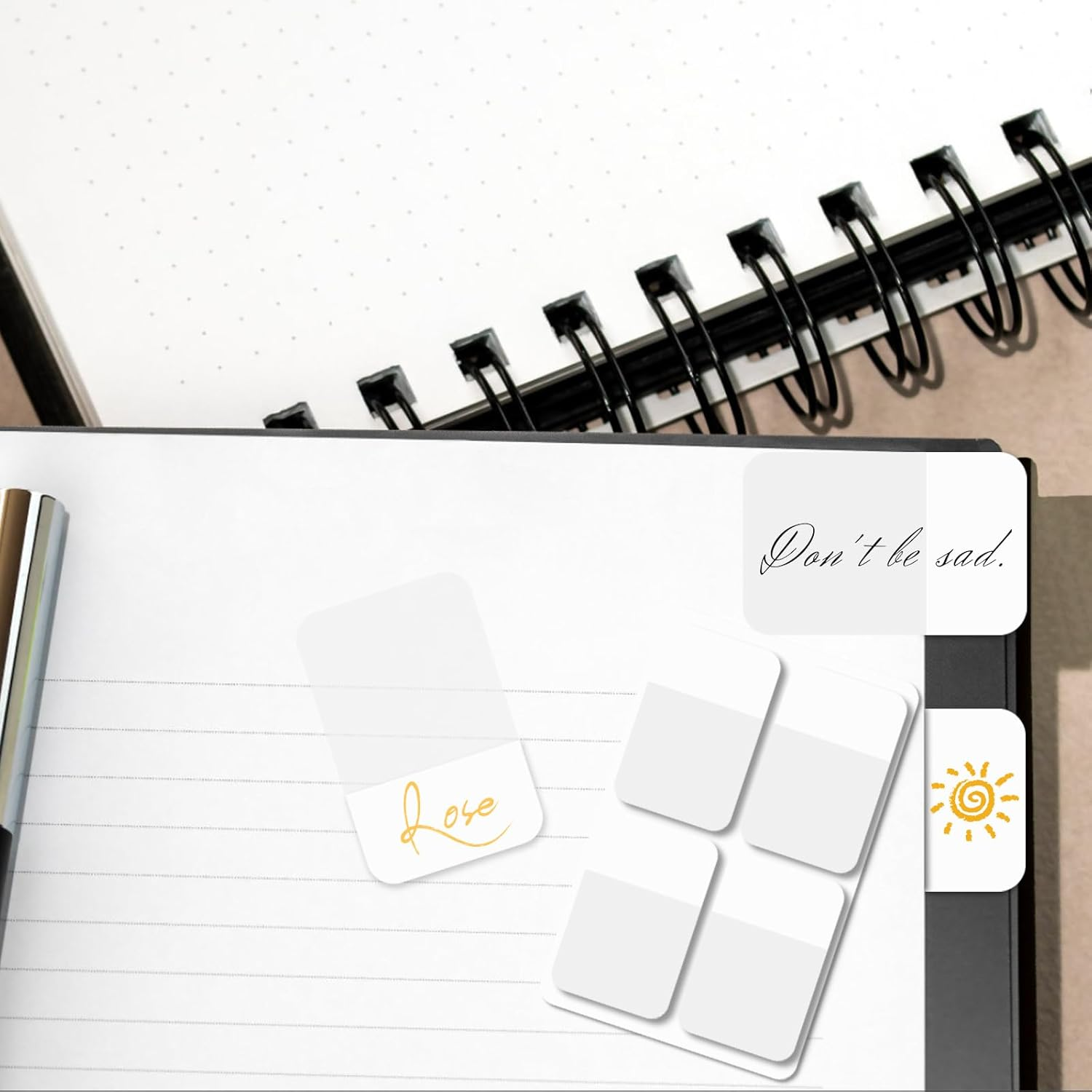 640 Pieces Sticky Index Tabs, 1.5 X 1 Inch Index Tabs Page Repositionable and Writable Book Sticky Tabs Page Tabs Index Tabs for Binder, Book, Paper, Note, Filer Folder, Document (White) image number 4