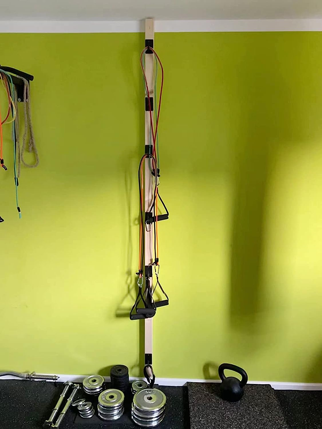 5Pack Wall Anchors for Workout & Resistance Band, Heavy Duty Gym Storage Rack for Exercise Training & Stretching