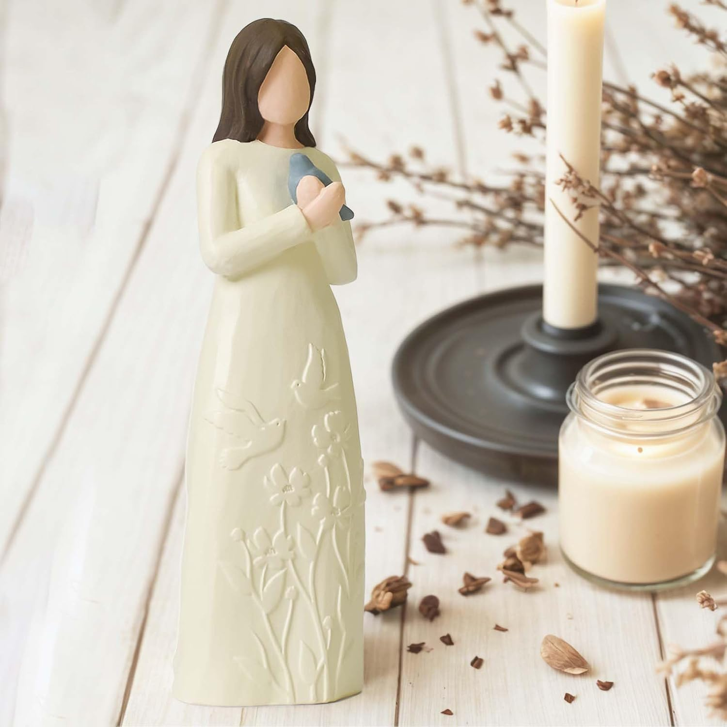 Sympathy Gifts for Loss of Loved One, Memorial & Bereavement Gift, Guardian Figurines with Dove, Grief Gifts for Blue Bird Lover, Women, Friend, Coworker image number 5