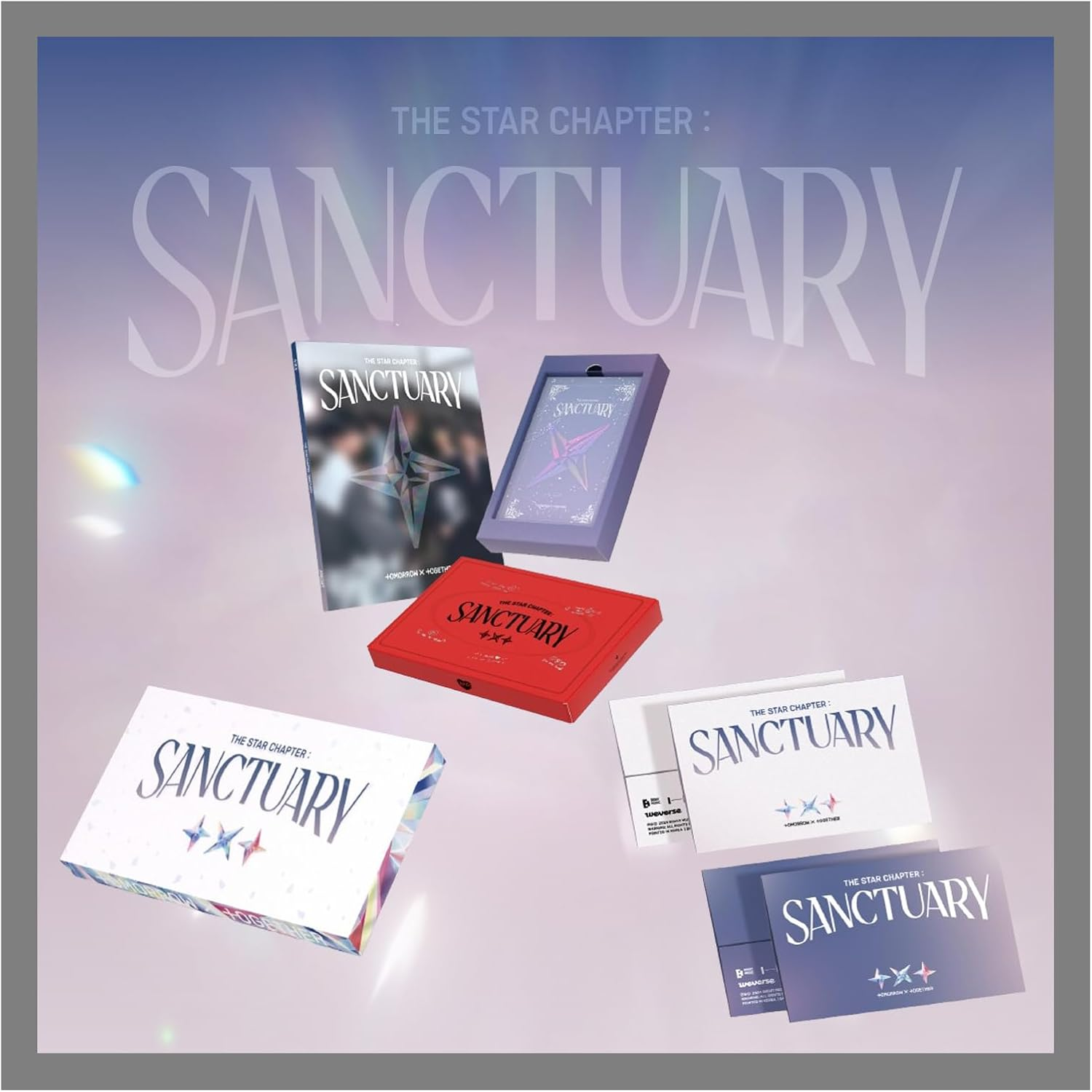 TXT the Star Chapter : SANCTUARY 7Th Mini Album with Tracking Sealed (Weverse Albums Set(A+B)) image number 1