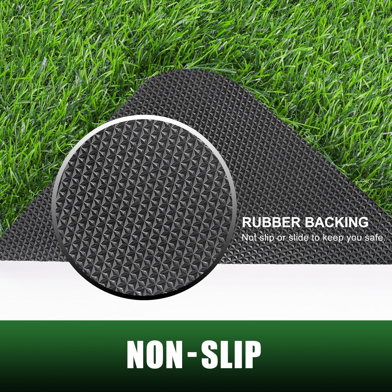 TREETONE Artificial Grass Door Mat, Thick Turf Grass Indoor/Outdoor Rug, Perfect for Entryway, Patio Lawn Synthetic Doormat, Dog Realistic Grass Mats, 24X35 Inches image number 2