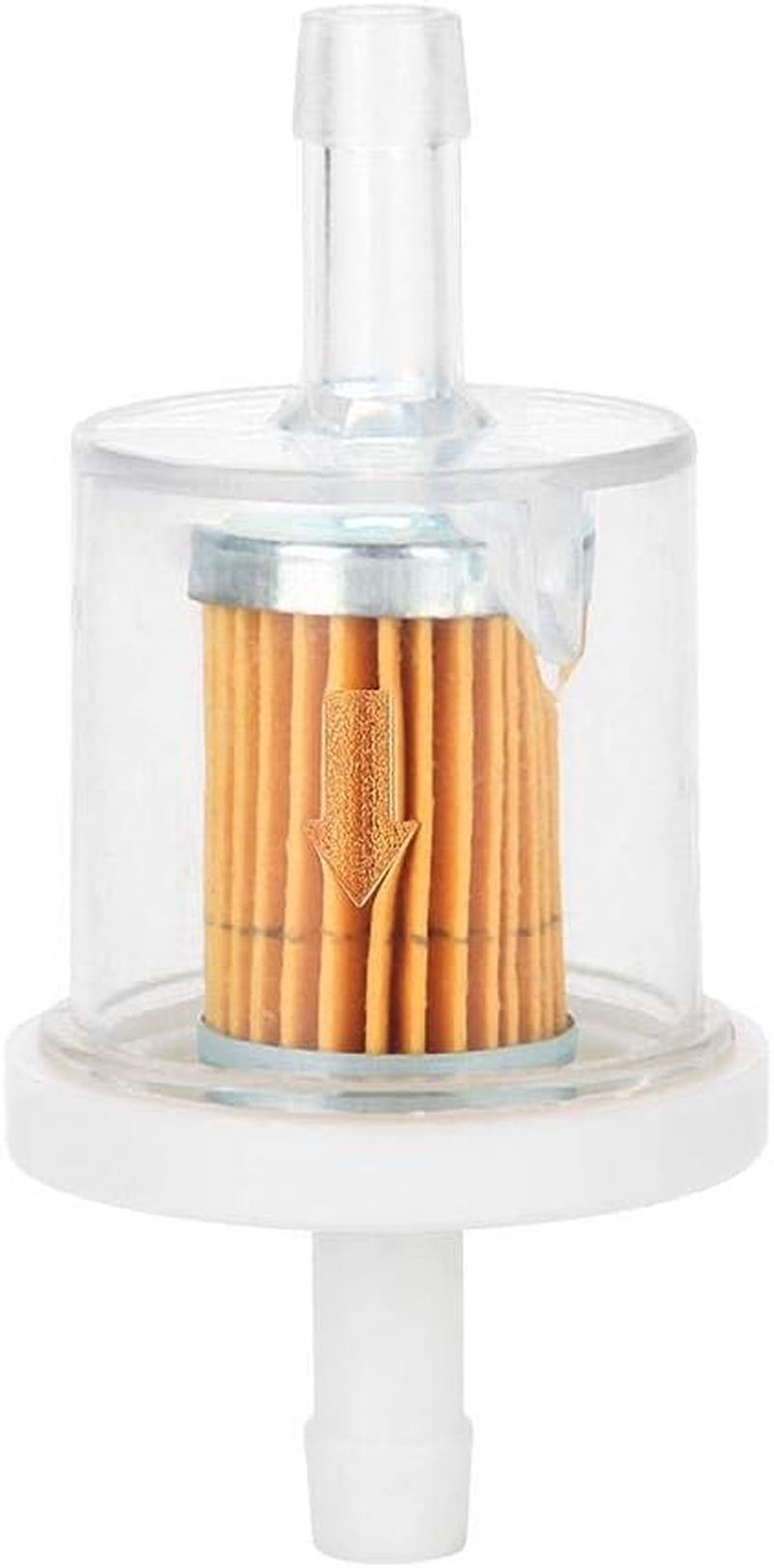 Fuel Filters for Lawnmower Motorcycle, 10Pcs 1/4Inch Plastic Inline Mini Small Engine Fuel Gas Filters for Lawnmower and Motorcycle Small Engines image number 1