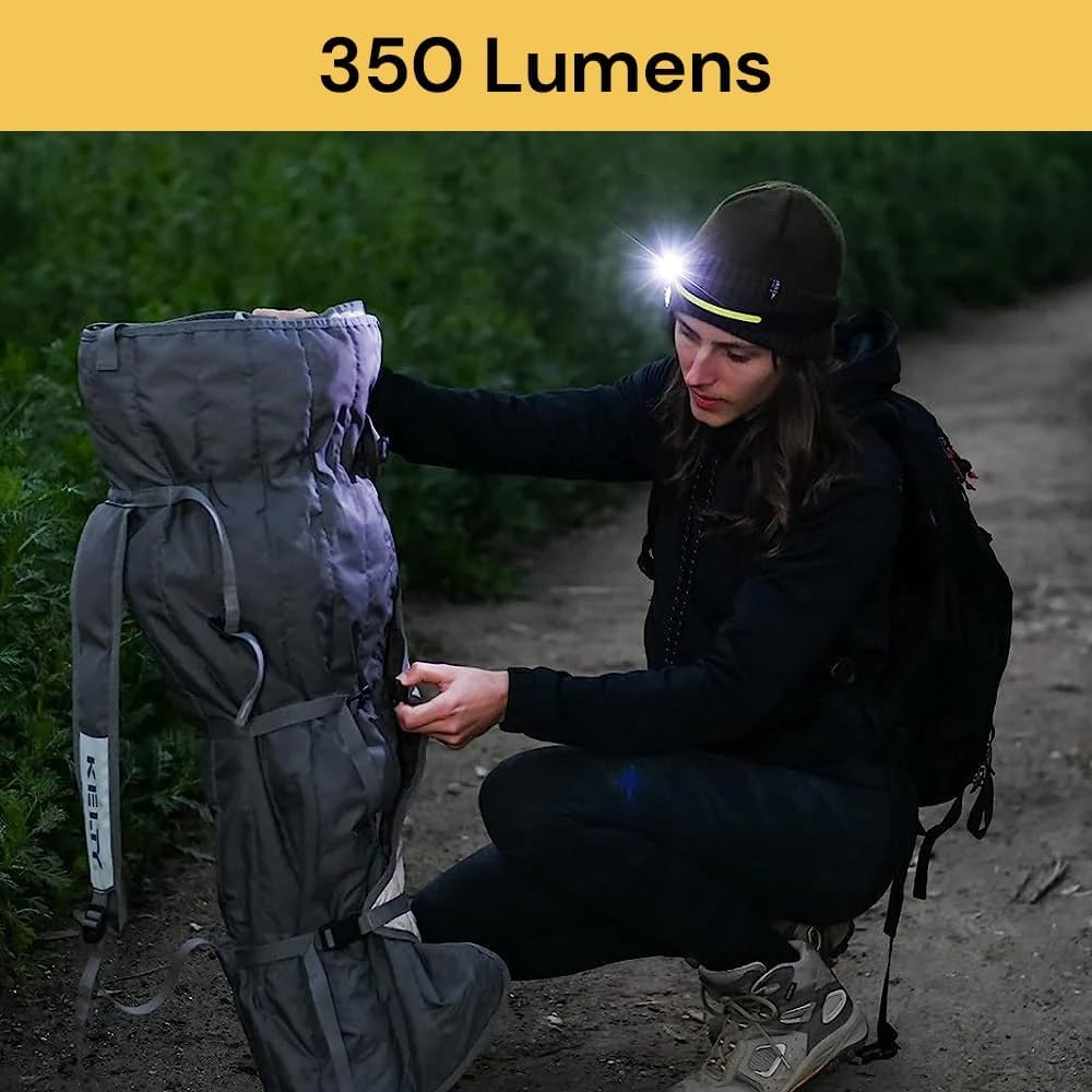 EZONEDEAL LED Headlamp Rechargeable Waterproof, Bright Headlamp Flashlight, 350 Lumen Wide Beam, Motion Sensor, 230&deg; Illumination & Spotlight,Lightweight Head Lamp for Camping, Running, Hiking, image number 1