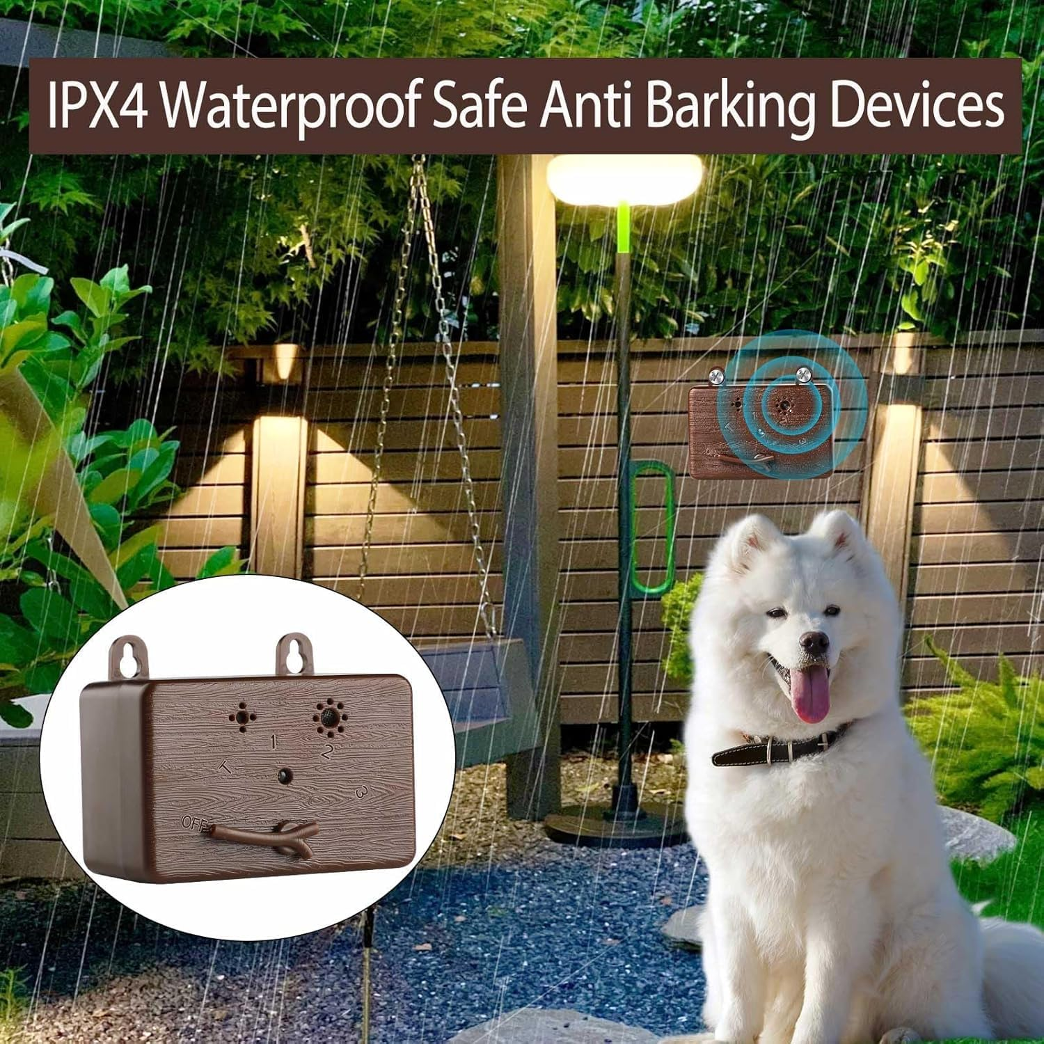 Anti Barking Device for Dogs, 50 FT Ultrasonic Dog Barking Device, 4 Modes Ultrasonic Dog Bark Control, Dog Barking Deterrent Devices, Indoor and Outdoor Use for Dog Training image number 4