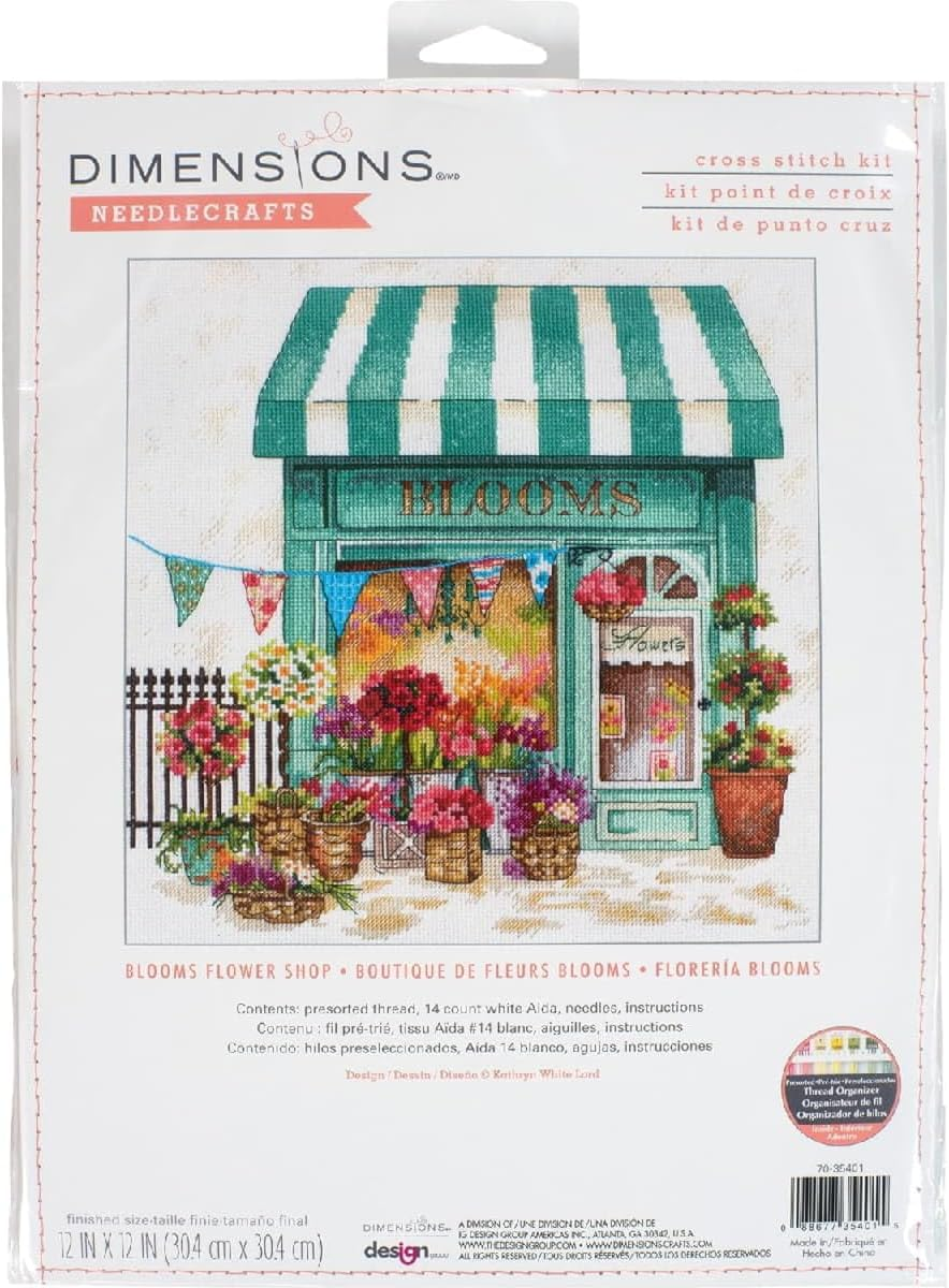 Dimensions Blooms Flower Shop Cross Stitch Kit, 30 Cm X 30 Cm image number 1