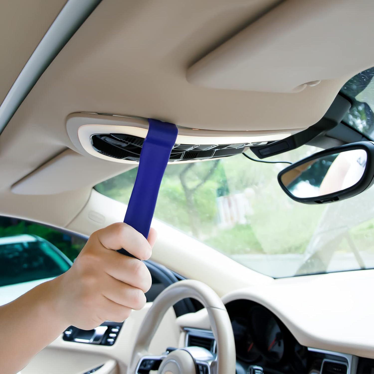 Trim Removal Tool - 5Pcs Trim Removal Tool Set,Car Pry Tool Kit, Car Panel Door Audio Trim Tool Kit for Vehicle Dash Radio Audio Installer - Blue image number 6