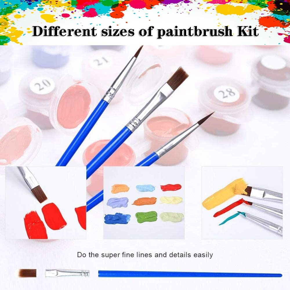 Paint by Numbers for Adults Beginner, 4 Pack DIY Adult Paint by Number Kits on Canvas Butterfly Flowers Acrylic Paint, Drawing Paintwork with Paintbrushes Oil Painting Home Decor(11.8X15.8Inch) image number 6