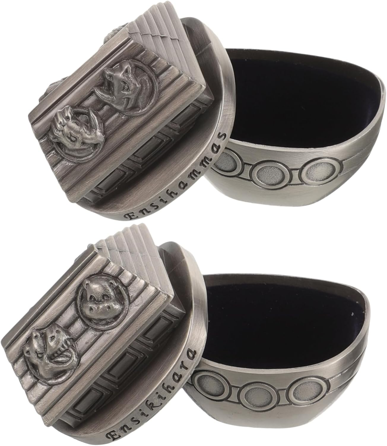 2Pcs Metal Keepsake Box for Teeth Hair Curls Adorable House Design Organizer for Childhood Memories Parents image number 6