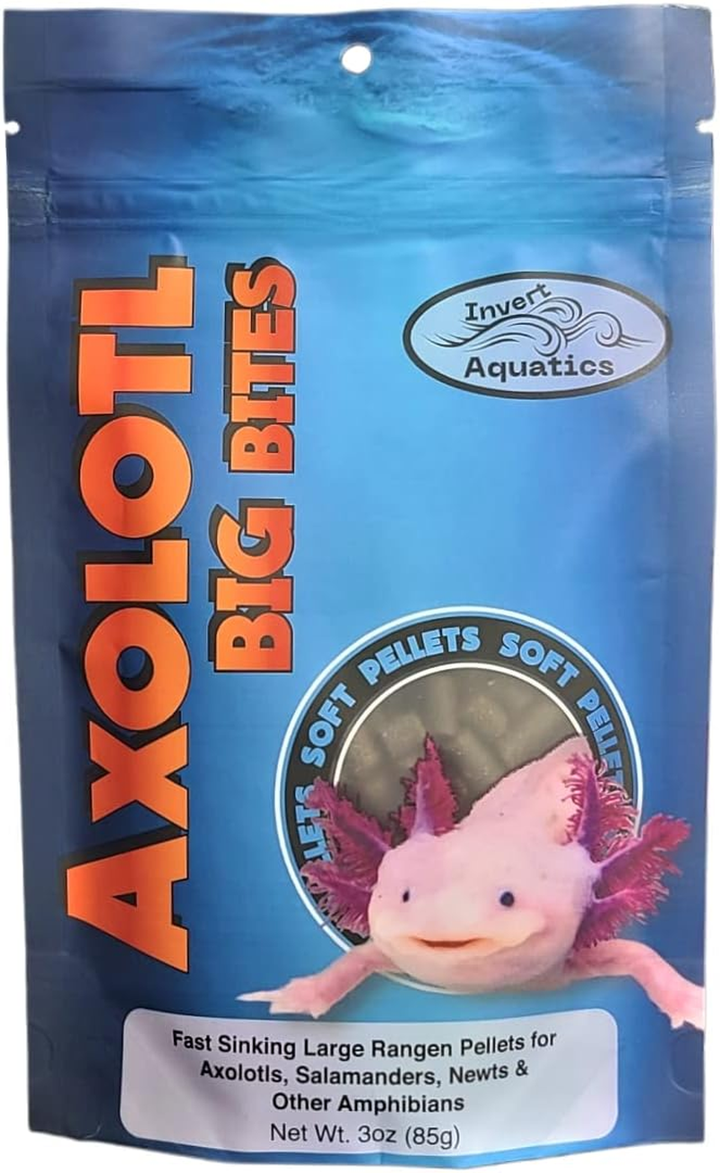 Daily Diet in Soft Granules That Sink Quickly for Axolotl, Newts, Salamanders and Other Animals