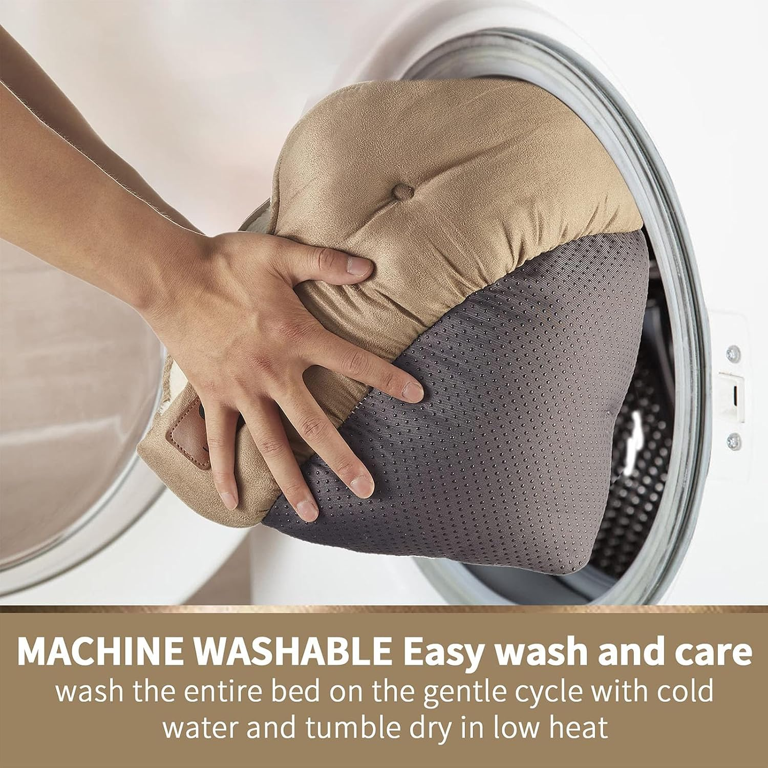 Small Dog Bed & Cat Bed - Soft round Pet Bed for Puppies & Kittens, Non-Slip Bottom, Orthopedic Support, Plush Fleece, Indoor Comfort for Small Pets image number 1