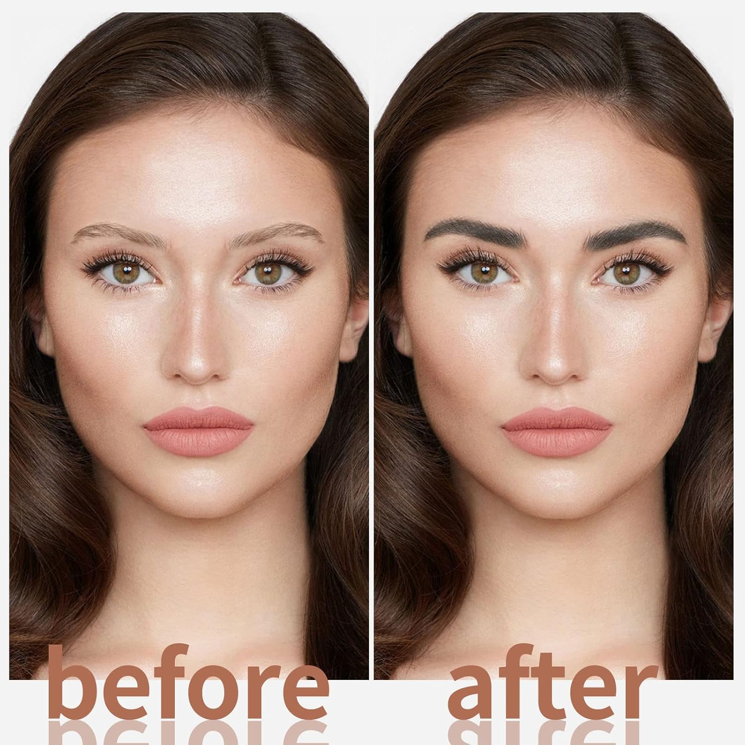 Boobeen Eyebrow Powder, 2-Color Eyebrow Palette Makeup to Enhance & Define Brows, Eyebrow Color Powder with Mirror for Neutral Eye Makeup image number 4