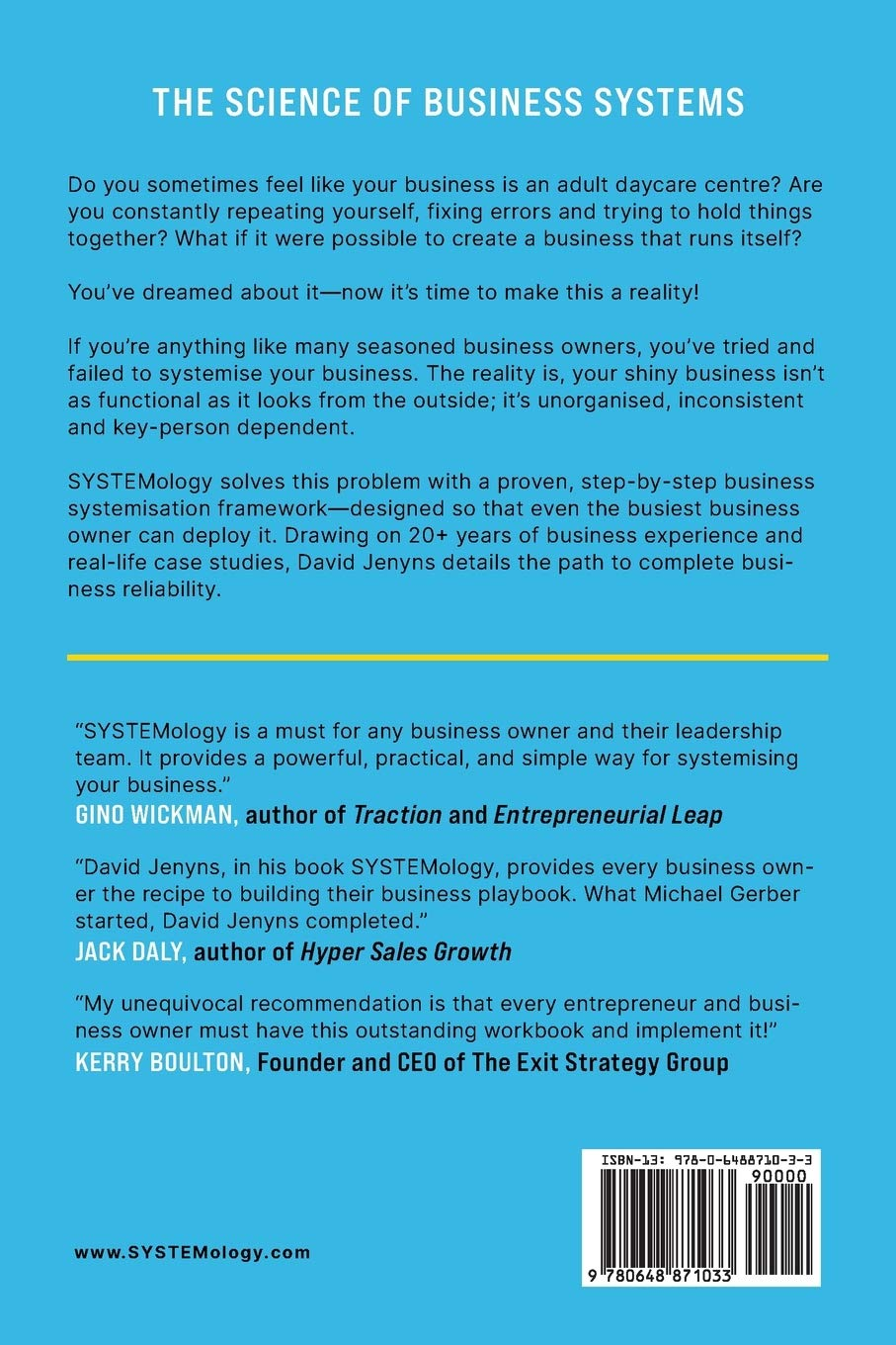 Systemology: Create Time, Reduce Errors and Scale Your Profits with Proven Business Systems