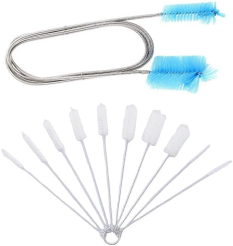10 Pcs Flexible Drain Brush Straw Cleaner Brush Set plus Tube Cleaning Brush - Flexible Stainless (5 Feet),Flexible Drain Brush, Hose Brush, Drain Cleaning Brush image number 4