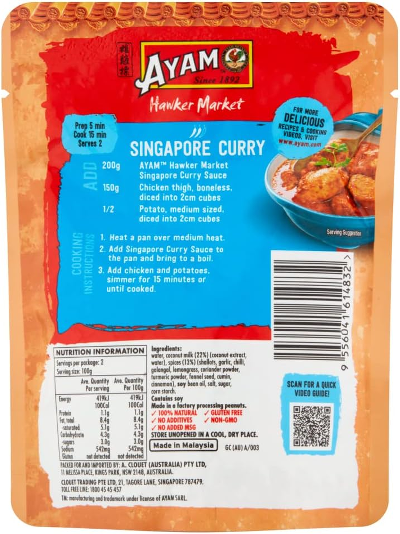 Ayam Hawker Market Singapore Curry Sauce 200 G
