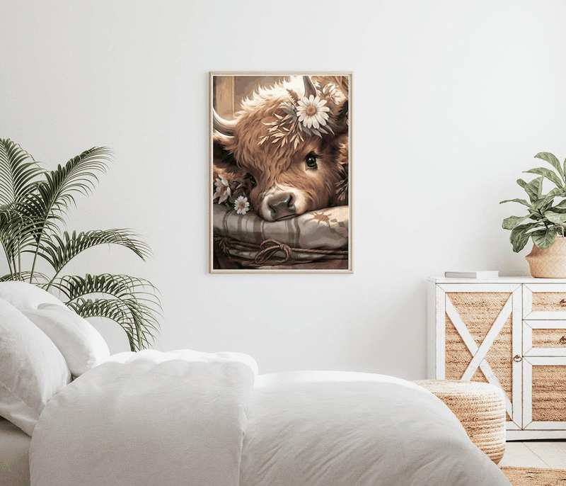 Diamond Painting Kits for Adults, 5D Diamond Art Painting Cattle Art for Adult,Diy Full round 5D Diamond Drill Kit,Gem Art Craft Home Decor,Wall Painting Kit 16X12 Inch image number 2