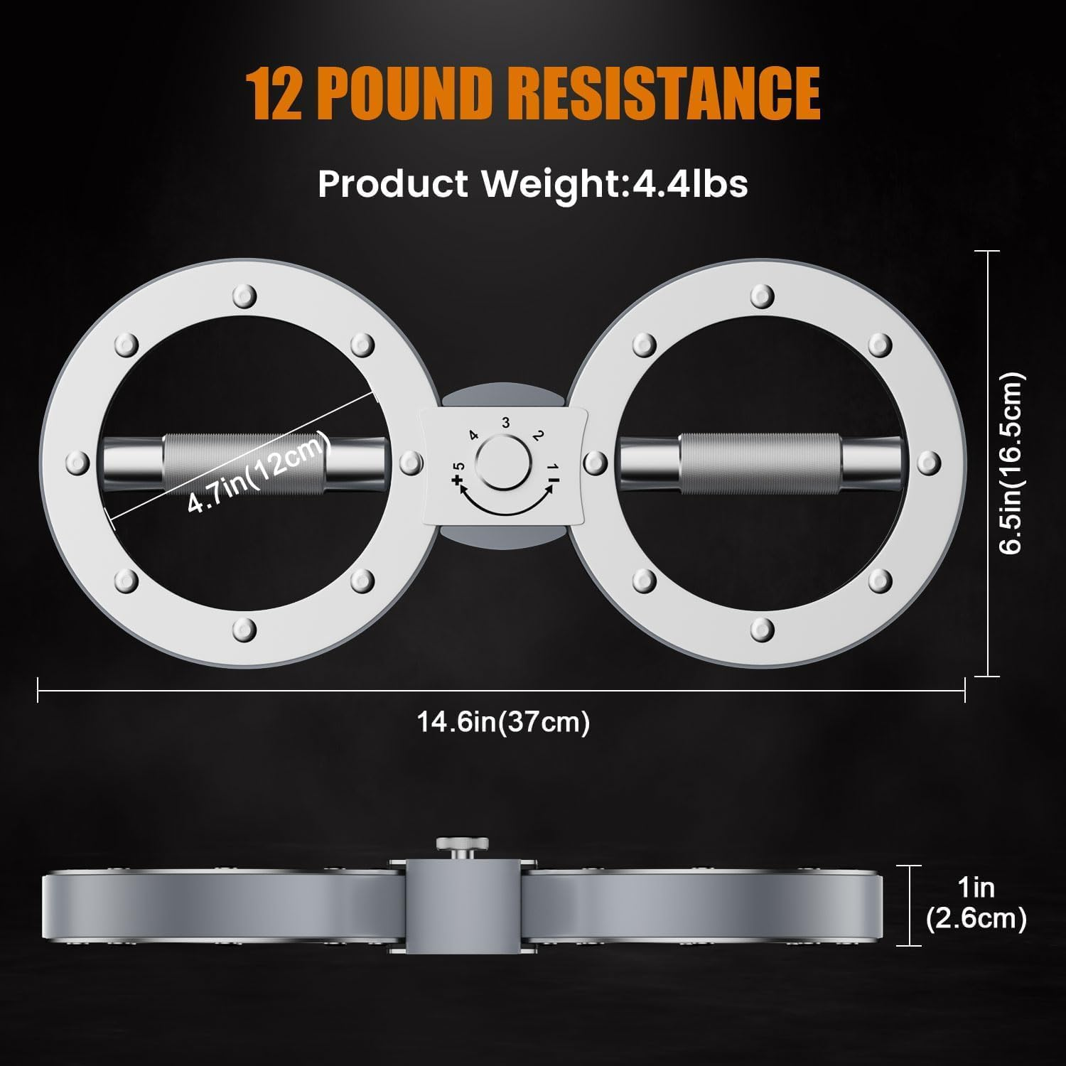 Twister Arm Exerciser - Arm Exercise Equipment with 12LB Adjustable Resistance,Forearm Strength Trainer for Men&Women with 360 Degree Rotator image number 5