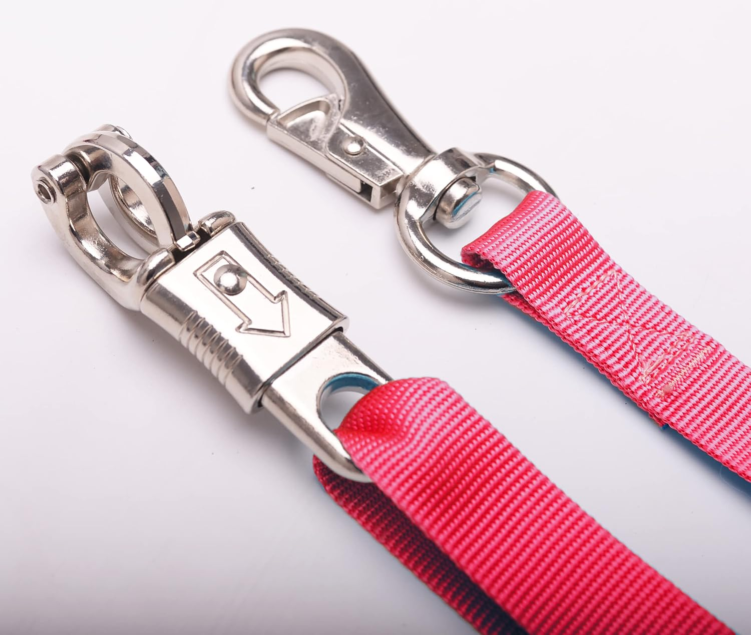 Adjustable Nylon Cross Tie （2 Pack）- with Panic Snap and Bull Snap - Adjusts from 44.5" to 78.3" (Red), Red, Standard Size image number 4