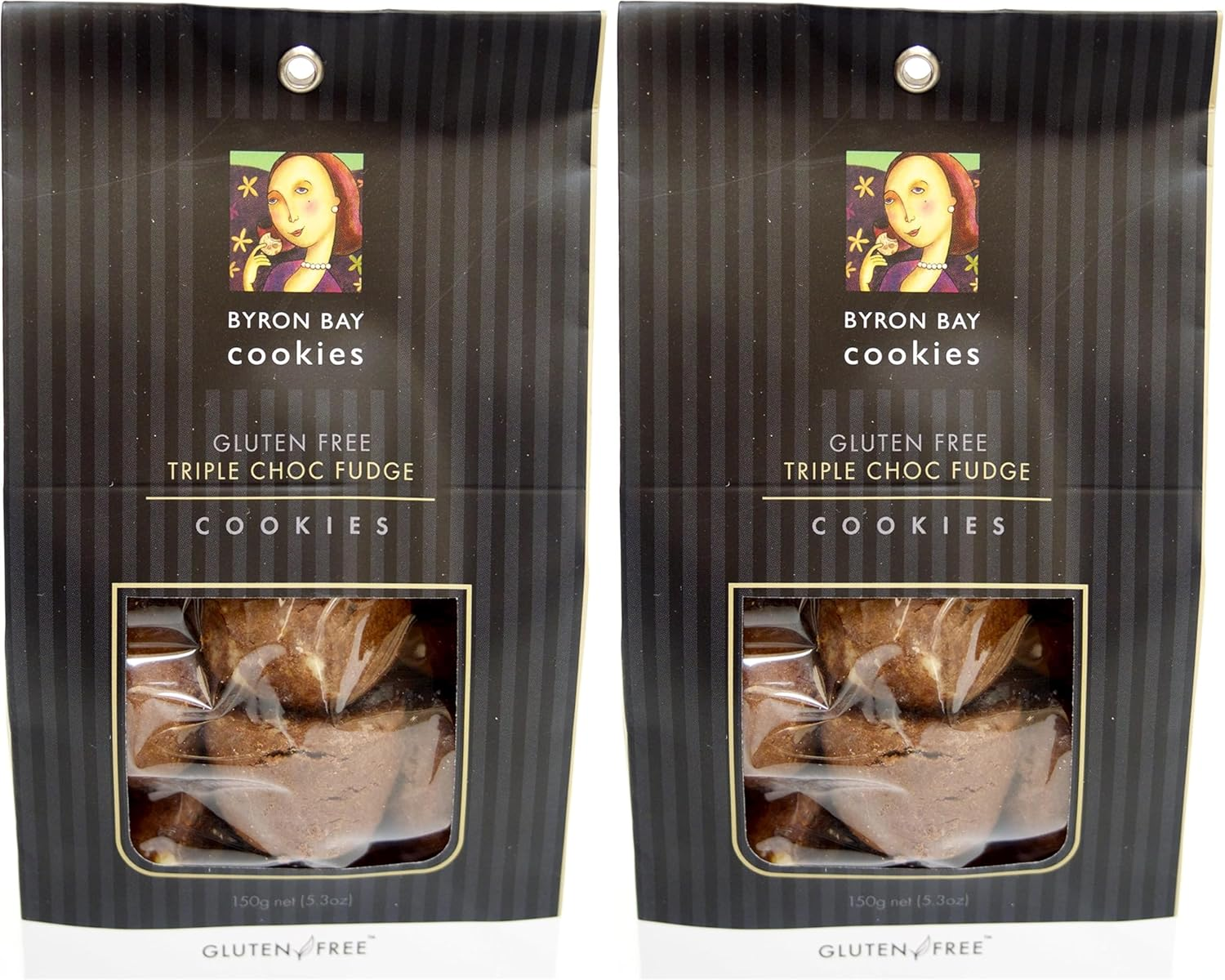 Byron Bay Cookie Company Gluten Free Triple Chocolate Fudge Cookies 150 G