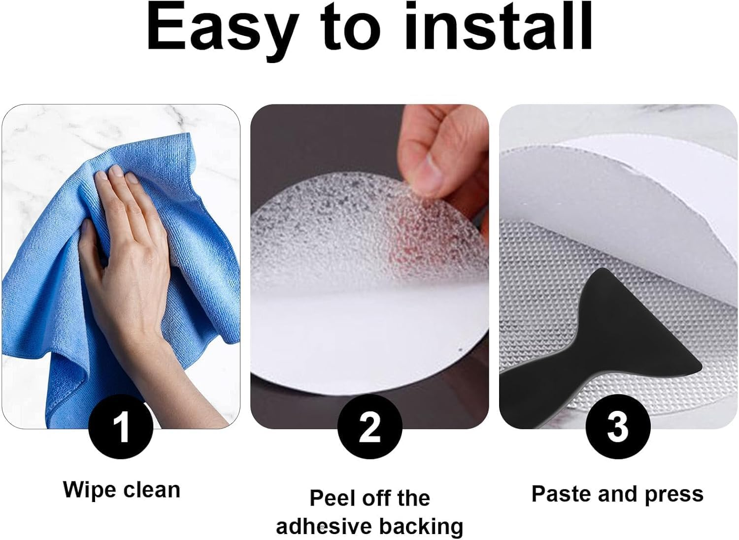 Betterjonny anti Slip Bathtub Strips, 36 PCS Transparent Adhesive Shower Sticker for Bathtub Non-Slip Strip Stickers anti Skid Tape Flooring Safety Tape Mat with Scraper for Bath Shower image number 6