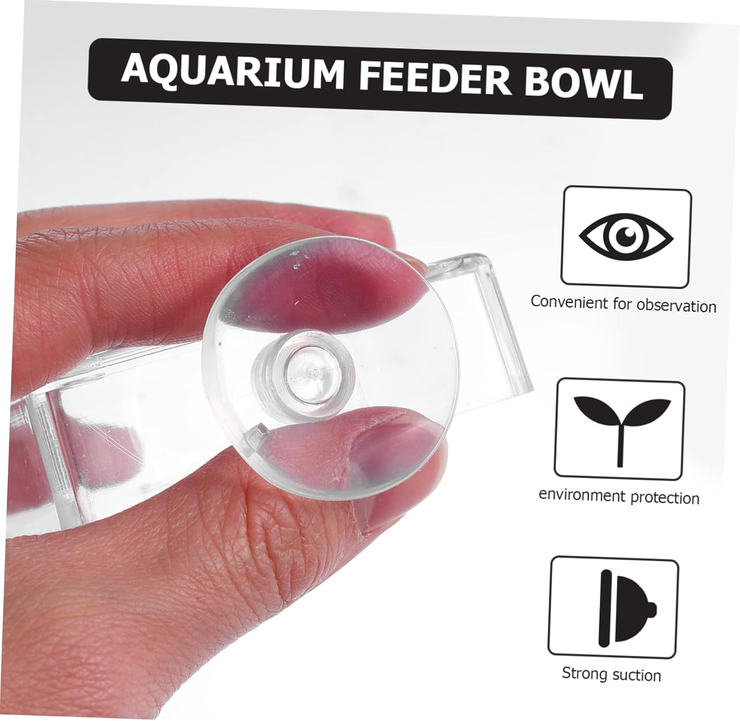 BESPORTBLE 4Pcs Fish Feeder Bowl with Cup Height Feeding Tool for Shrimp and Fish Tanks Easy to Clean and Install Convenient Feeding image number 1