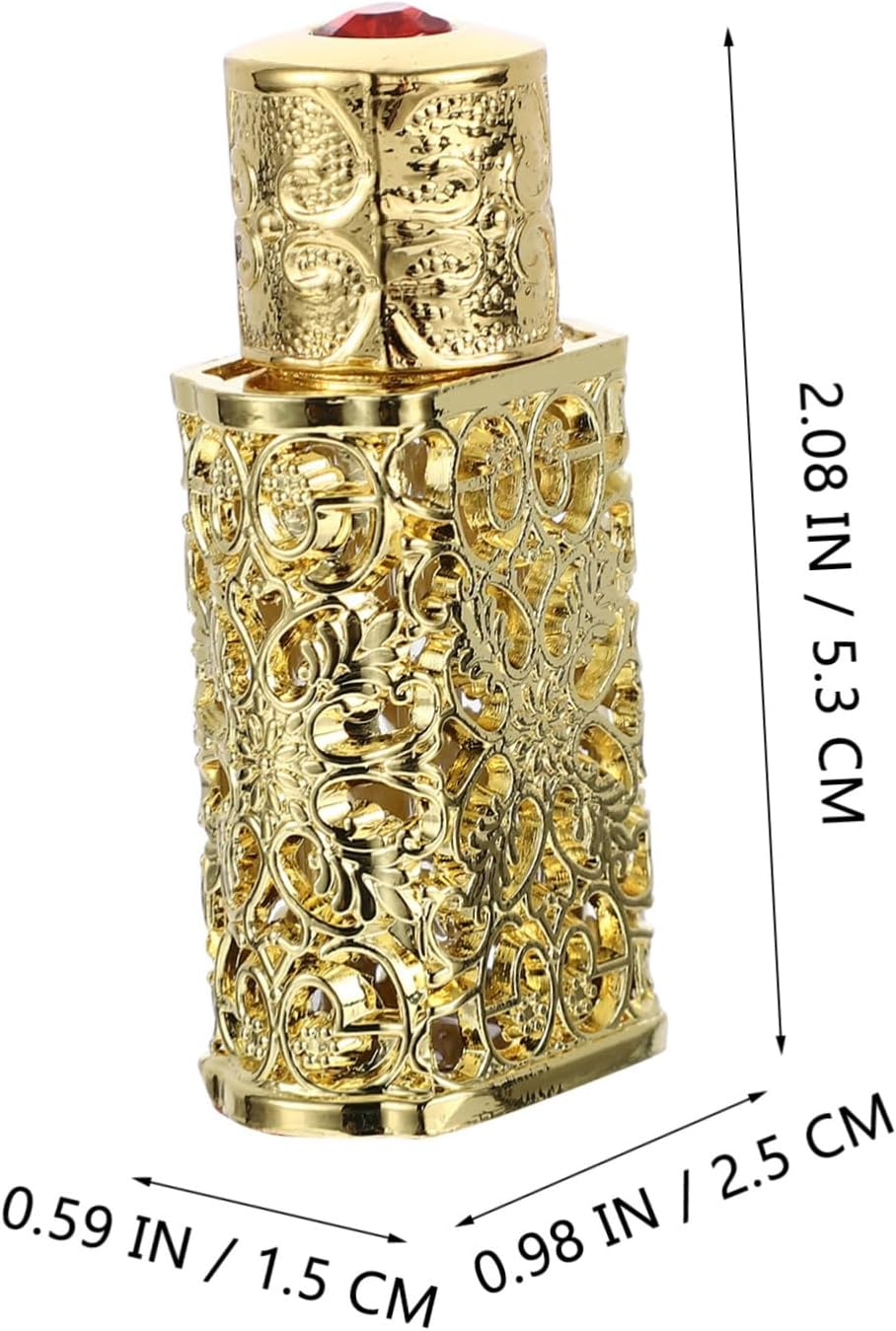 Anneome 3Pcs Hollow Flower Engraved Essential Oil Bottle Vintage Decorative Perfume Dispenser for Travel and Daily Use Leak Liquid Storage Container Elegant Finish image number 1