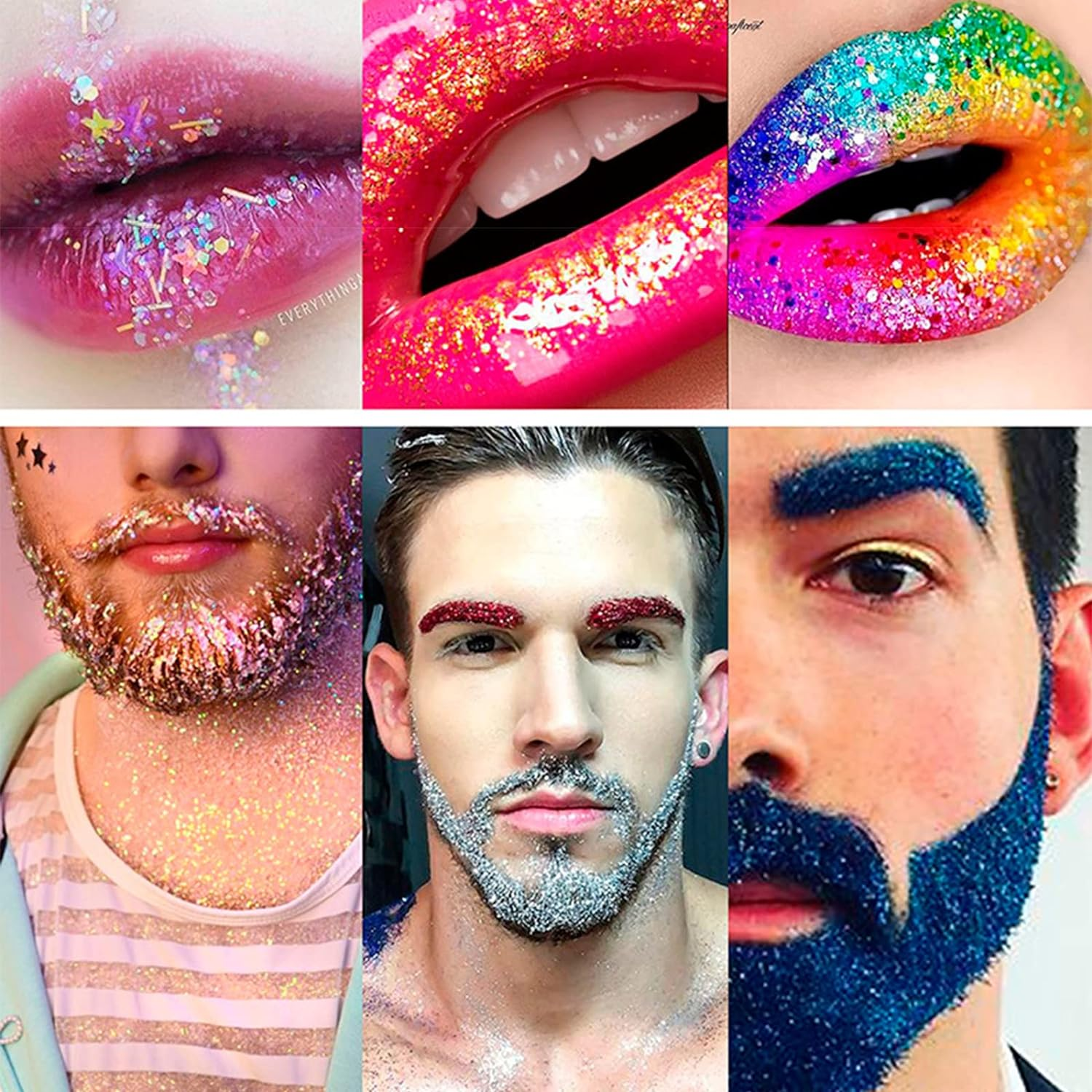 Roseflower Holographic Chunky Glitter, Mix Multi Flakes Dreams Iridescent Festival Cosmetic, Body Face Eye Hair Nail & Eyeshadow, Decoration Perfect Halloween, Resin, Slime, Tumbler, Craft, Makeup image number 2