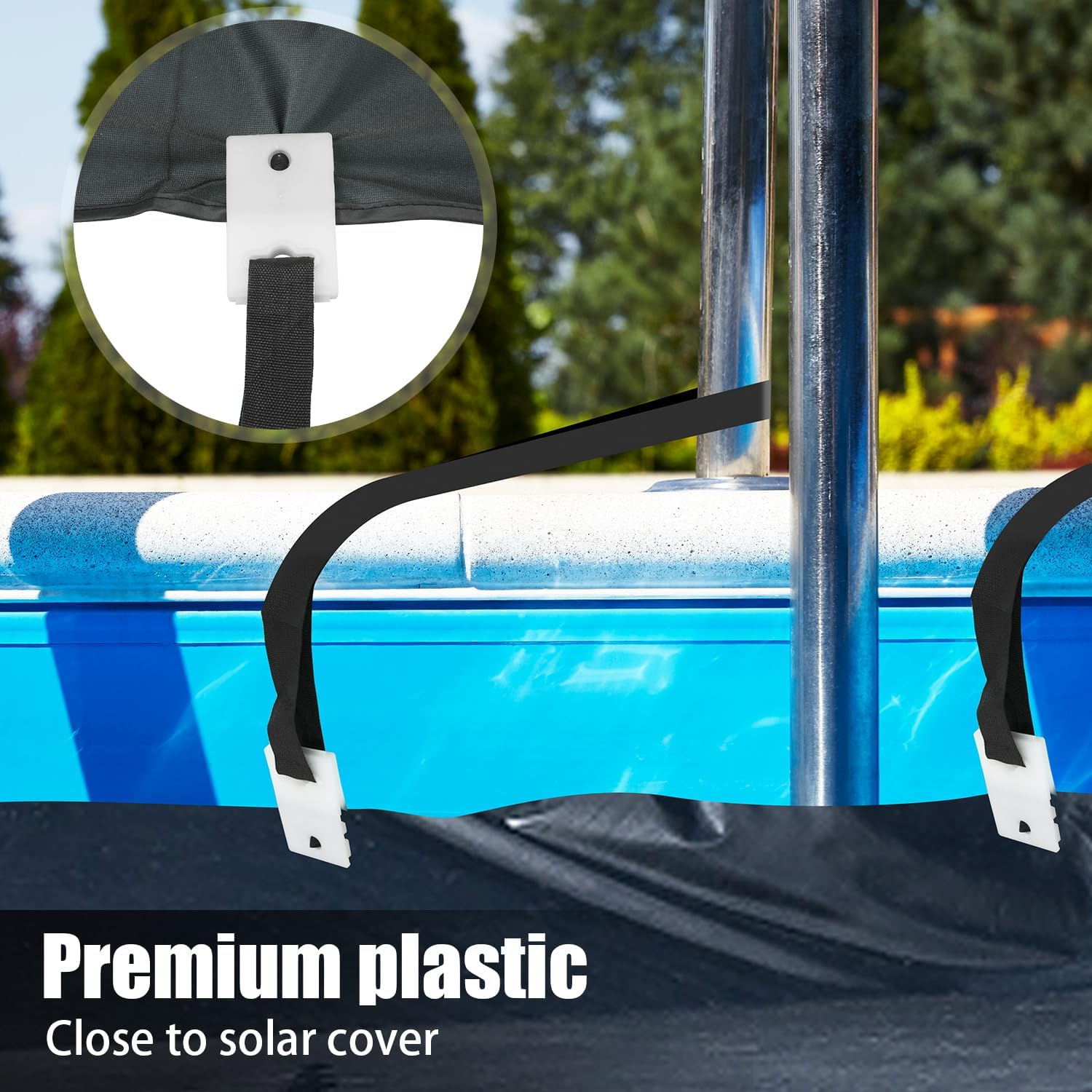 12Pcs Pool Cover Clips, 2.76X1.75 Inch Swimming Pool Covers Tarp Clip Ground Pool Solar Cover Clips Pool Cover Reel Clamps Accessories, Easy to Install & Dismantle image number 6