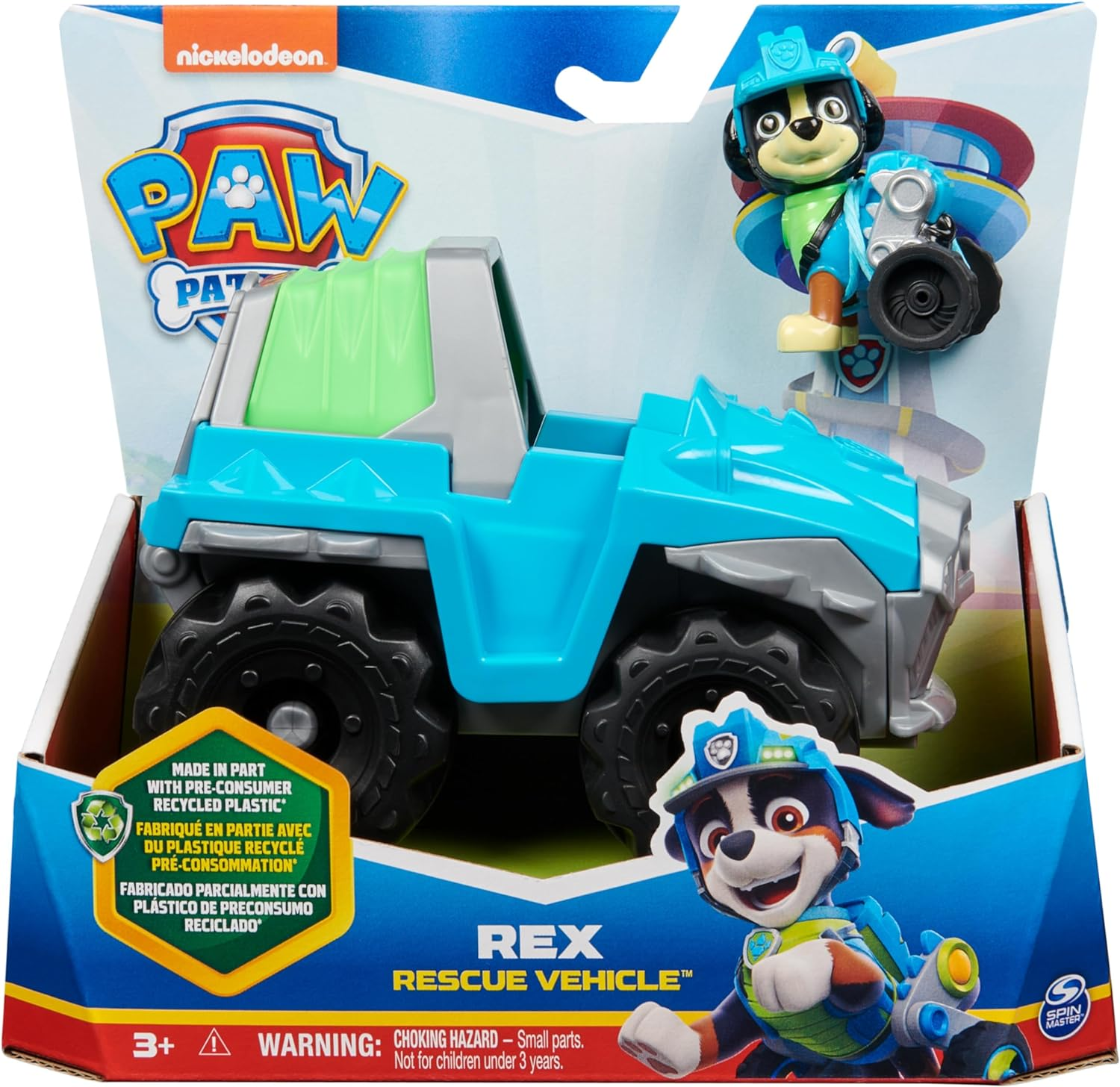 PAW Patrol, Rex&rsquo;S Dinosaur Rescue Vehicle, Toy Truck with Collectible Action Figure, Sustainably Minded Kids&rsquo; Toys for Boys & Girls Aged 3 and Up image number 2