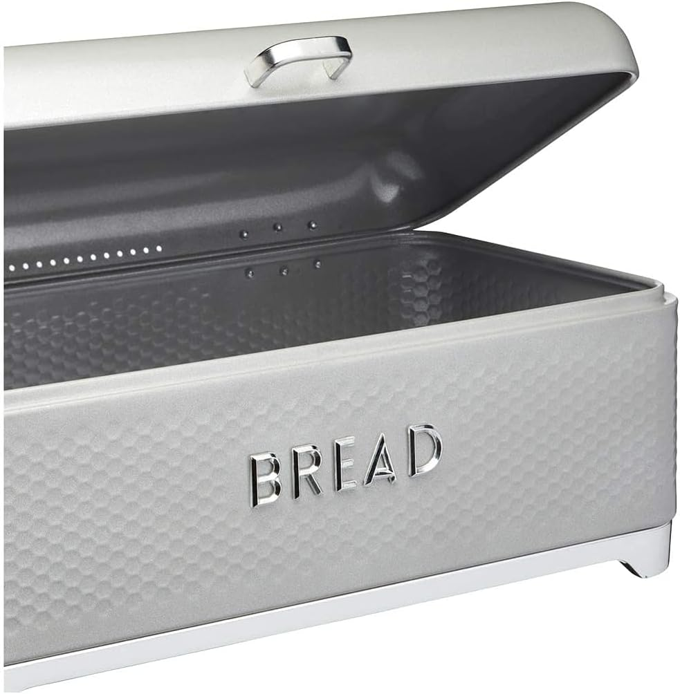 Kitchencraft Lovello Bread Bin 42X22X19Cm Grey image number 3