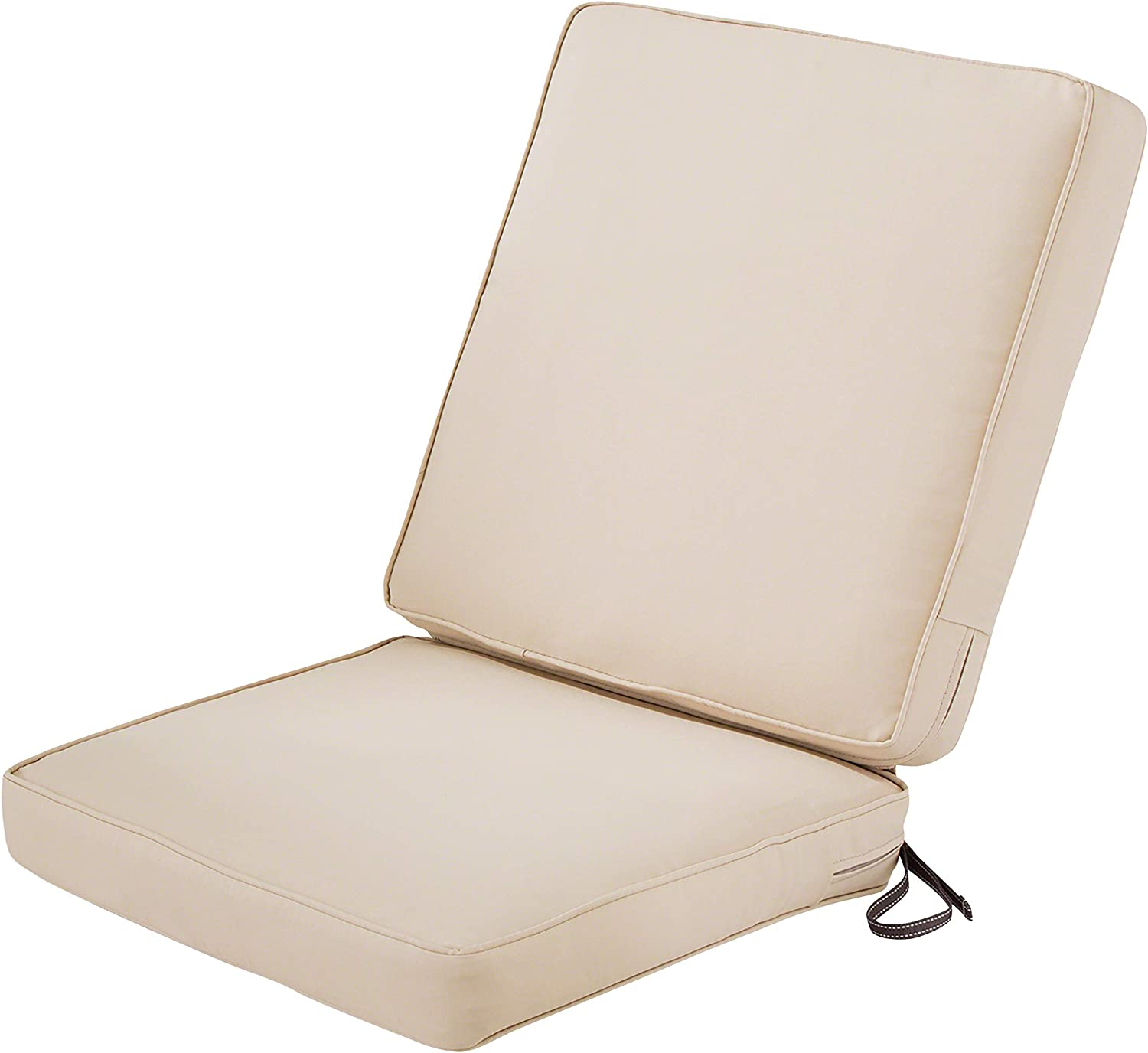 Classic Accessories Montlake Fadesafe Water-Resistant 44 X 20 X 3 Inch Patio Chair Cushion, Antique Beige, Patio Cushion Set