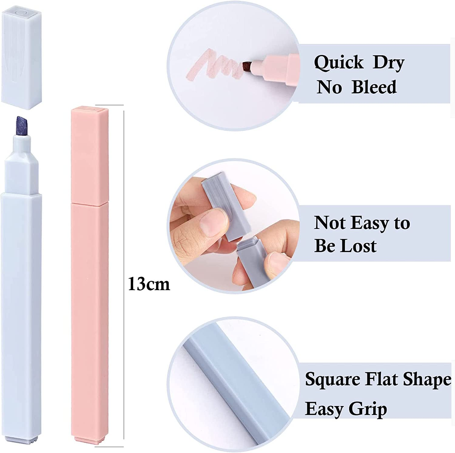 12 Pcs Aesthetic Highlighters,Bible Highlighter,Pastel No Bleed Pen, Planner Pens,Book Annotating Set image number 3