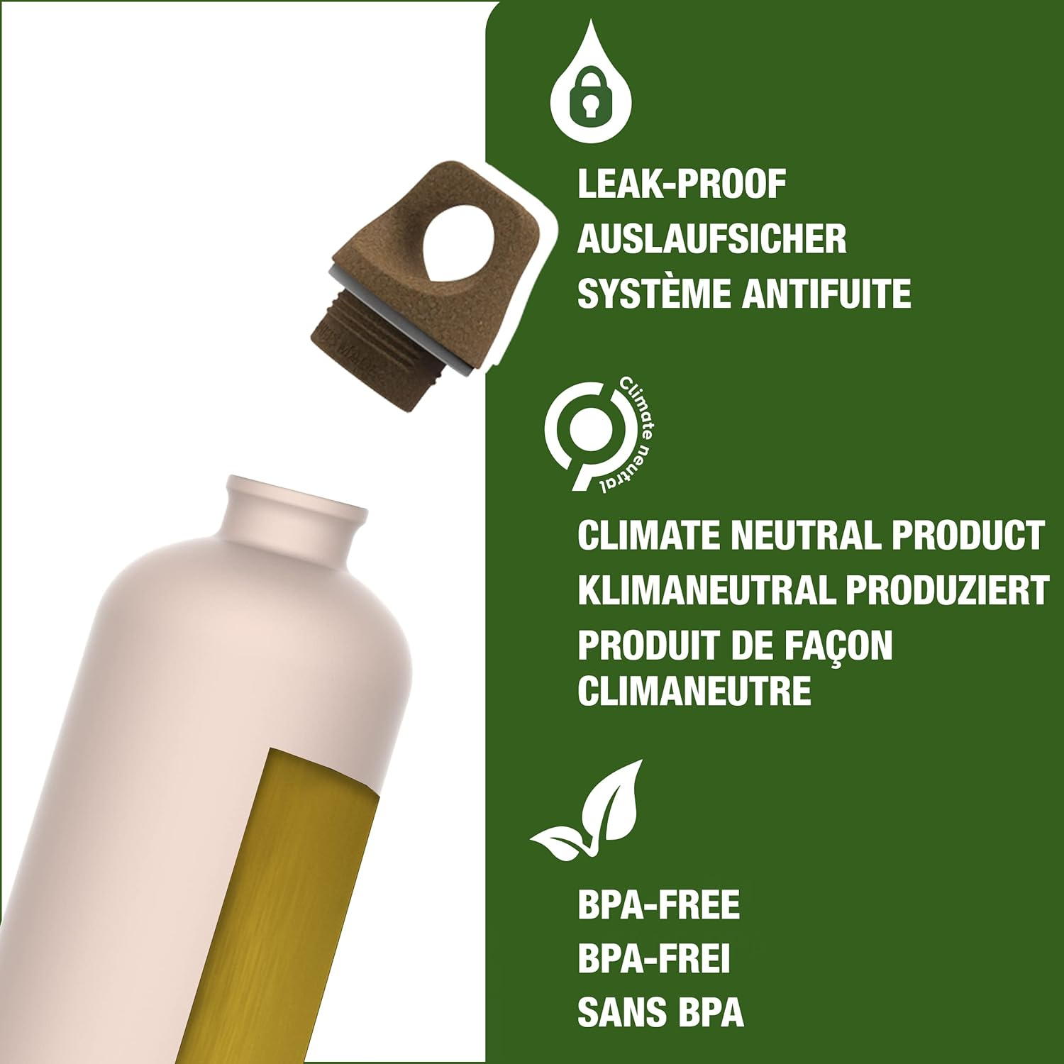 Sigg - Aluminium Water Bottle - Traveller Myplanet Black - Climate Neutral Certified - Suitable for Carbonated Beverages - Leakproof - Lightweight - BPA Free - 12 Journey image number 2