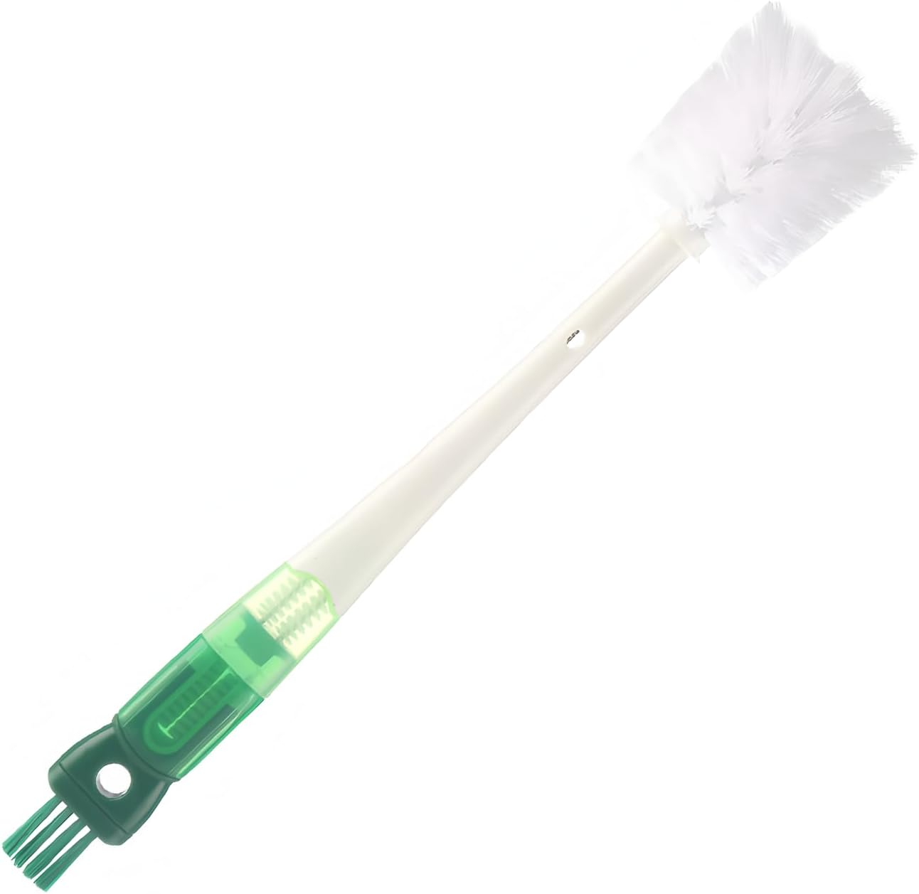 4 in One Bottle Brush with Straw Brush, Long Handle Water Bottle Scrubbing Brush - Perfect for Cleaning Sport Bottles, Baby Bottles, Coffee Mugs (White)