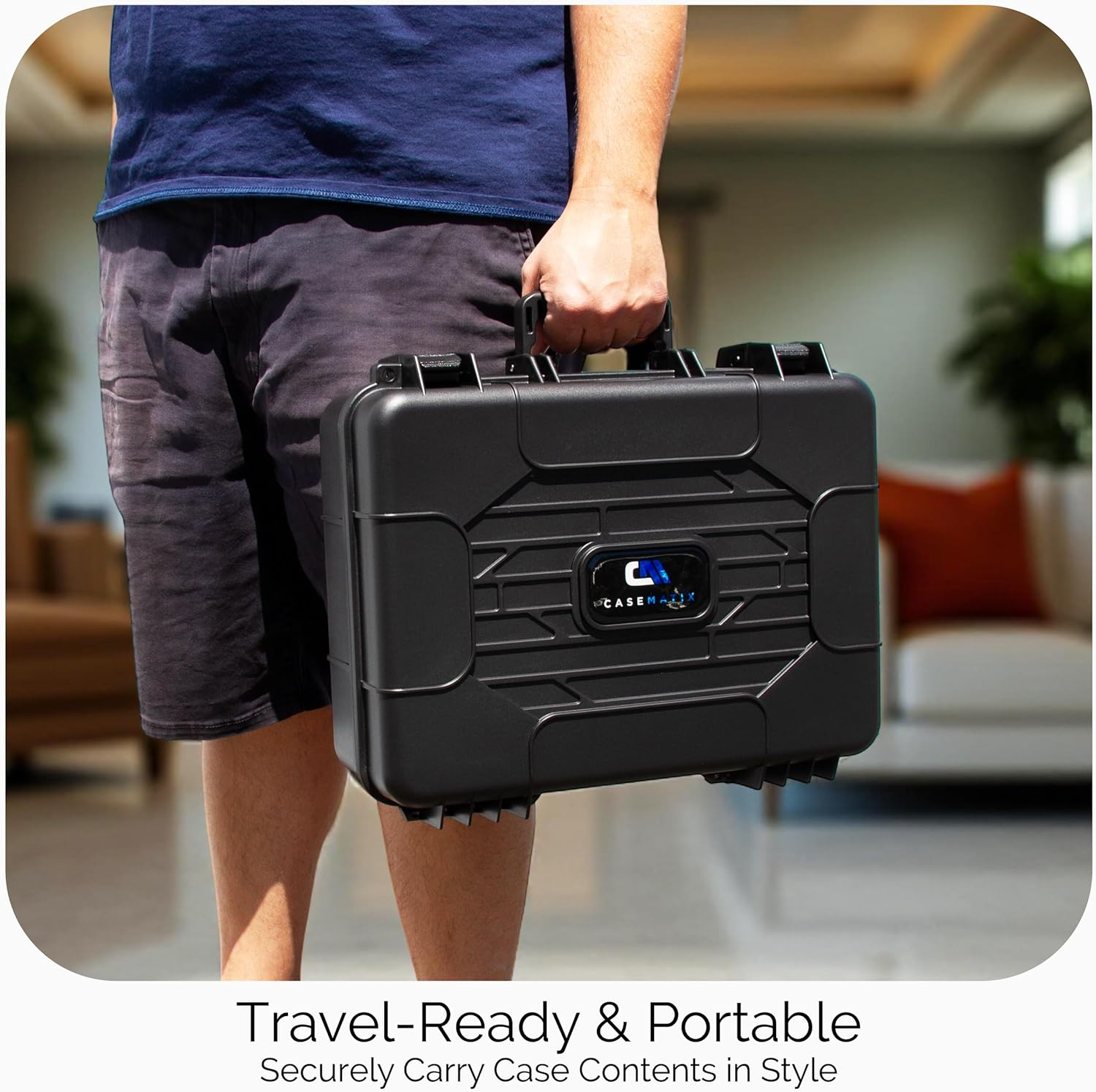 CASEMATIX Portable Printer Carry Case Compatible with HP Officejet 250 Wireless Mobile Printer, Ink Cartridges and Power Cable image number 1