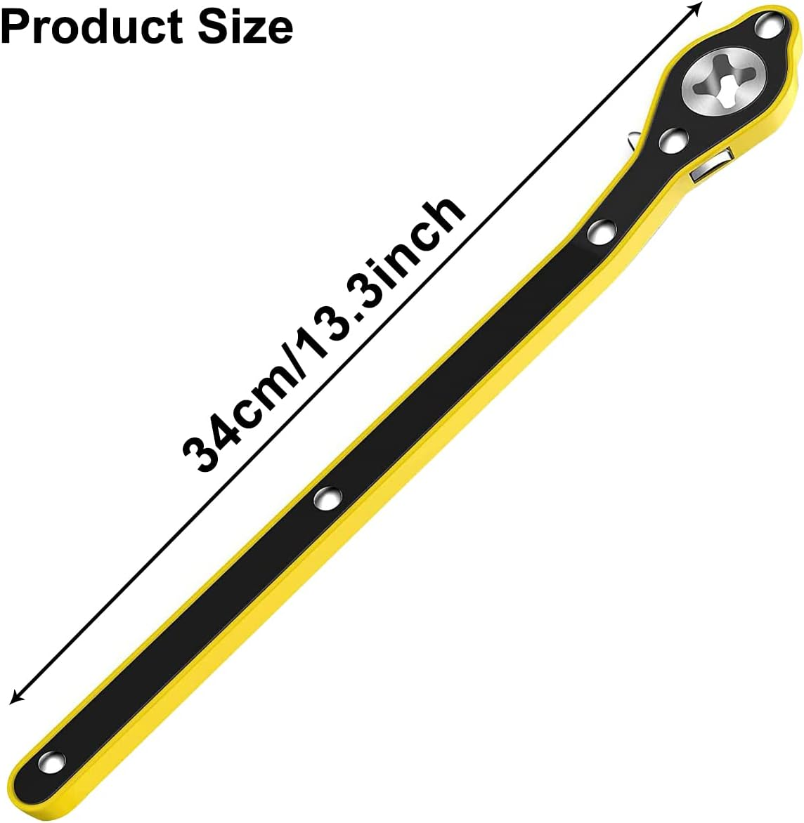 Car Jack Wrench, 360&deg; Swivel Labor-Saving Car Jack Ratchet Wrench with Long Handle, Scissor Jack Lift Speed Handle Tool for Travel, Van, SUV and Other Vehicles image number 5