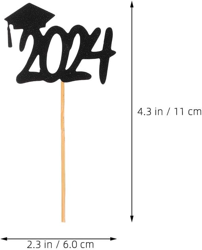 Totority Decorate 20Pcs Graduation Flag Appetizer Picks Graduation Party Decor Dessert Picks Graduation Toppers Graduation Congrats Pick Graduation Caps Topper Cake Pull the Flag Paper image number 4