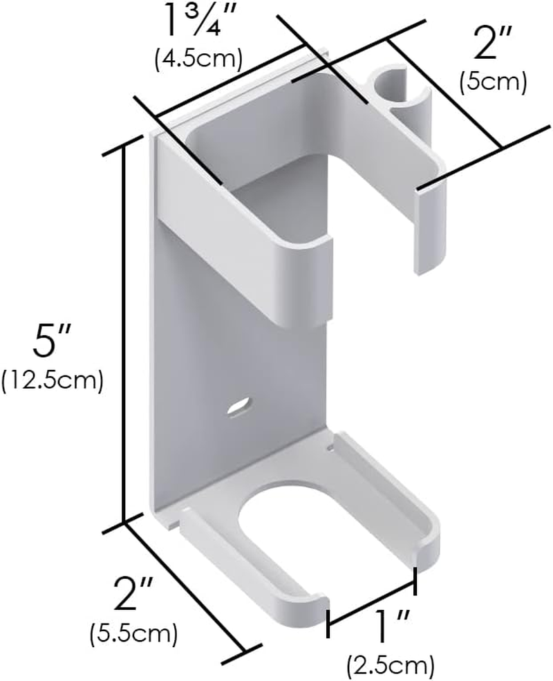 2 Pack Hair Tool Organizer Wall Mount, Adhesive Holder for Curling Iron, Flat Iron, Straightener, Damage-Free Bathroom Vanity Storage with Cord Wrap (White) image number 5