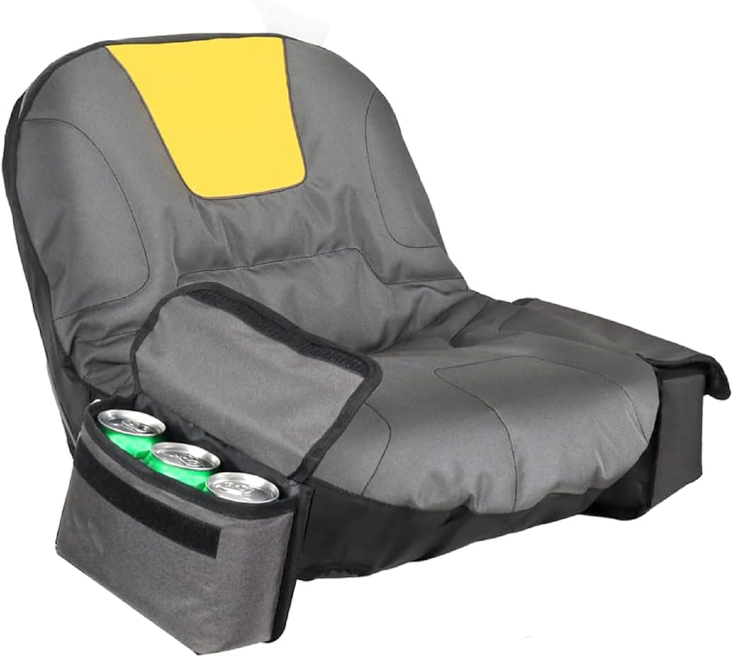 Jiawu Riding Lawn Mower Seat Covers, Universal Polyester Oxford Waterproof Tractor Seat Cover with Storage Bag Compatible with Kubota Lawnmowers without Armrests image number 4