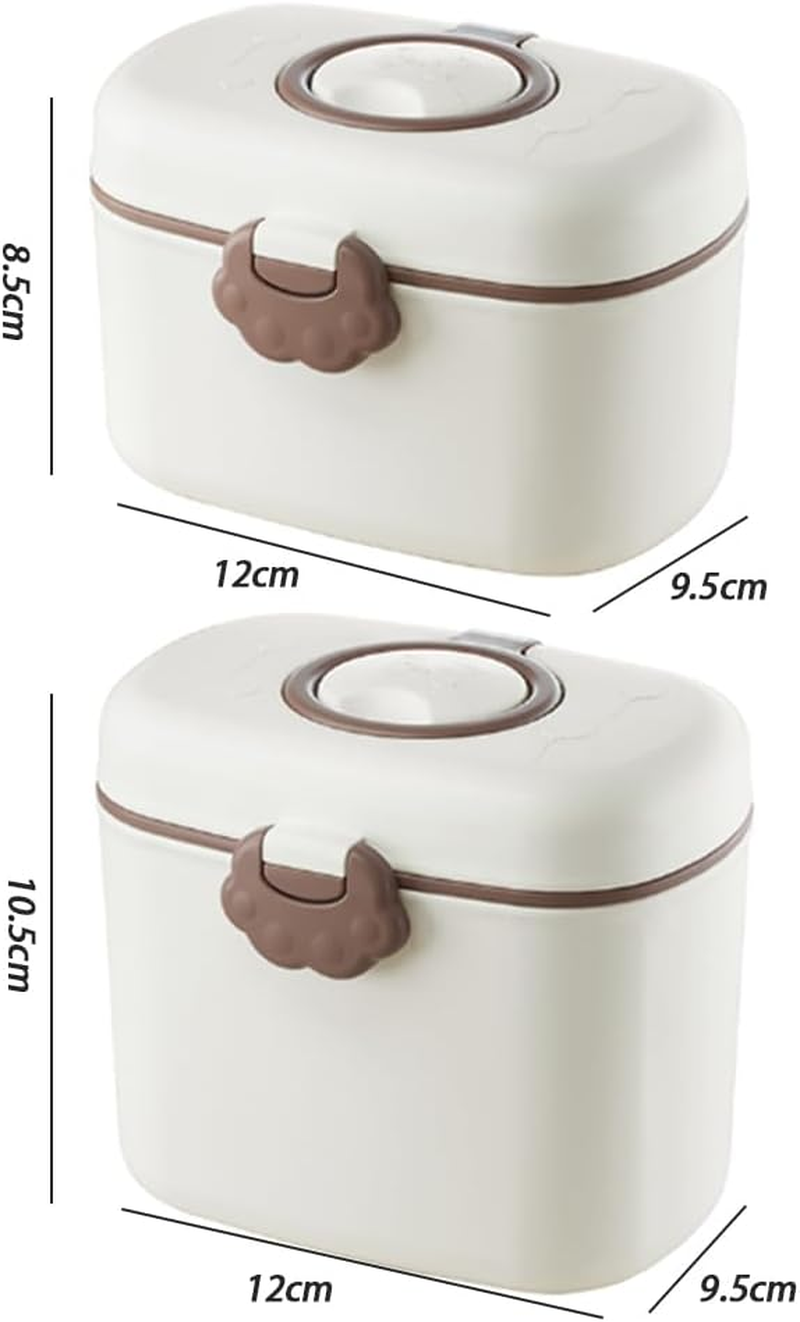 2 Pack Milk Powder Container,Food Storage Case with Fork and Spoon,Baby Snack Storage Container,Milk Powder Dispenser,Portable Dispensing Box,For Outdoor,Travel image number 2