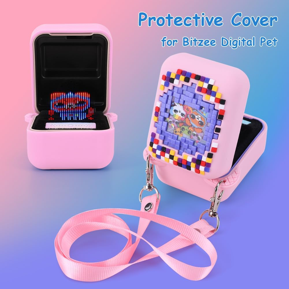 Protective Silicone Case for Bitzee Digital Pet Interactive Virtual Toy, Protective Sleeve Holder Skin Washable with Lanyard for Bitzee Interactive Toy Digital Pet and Accessories image number 2