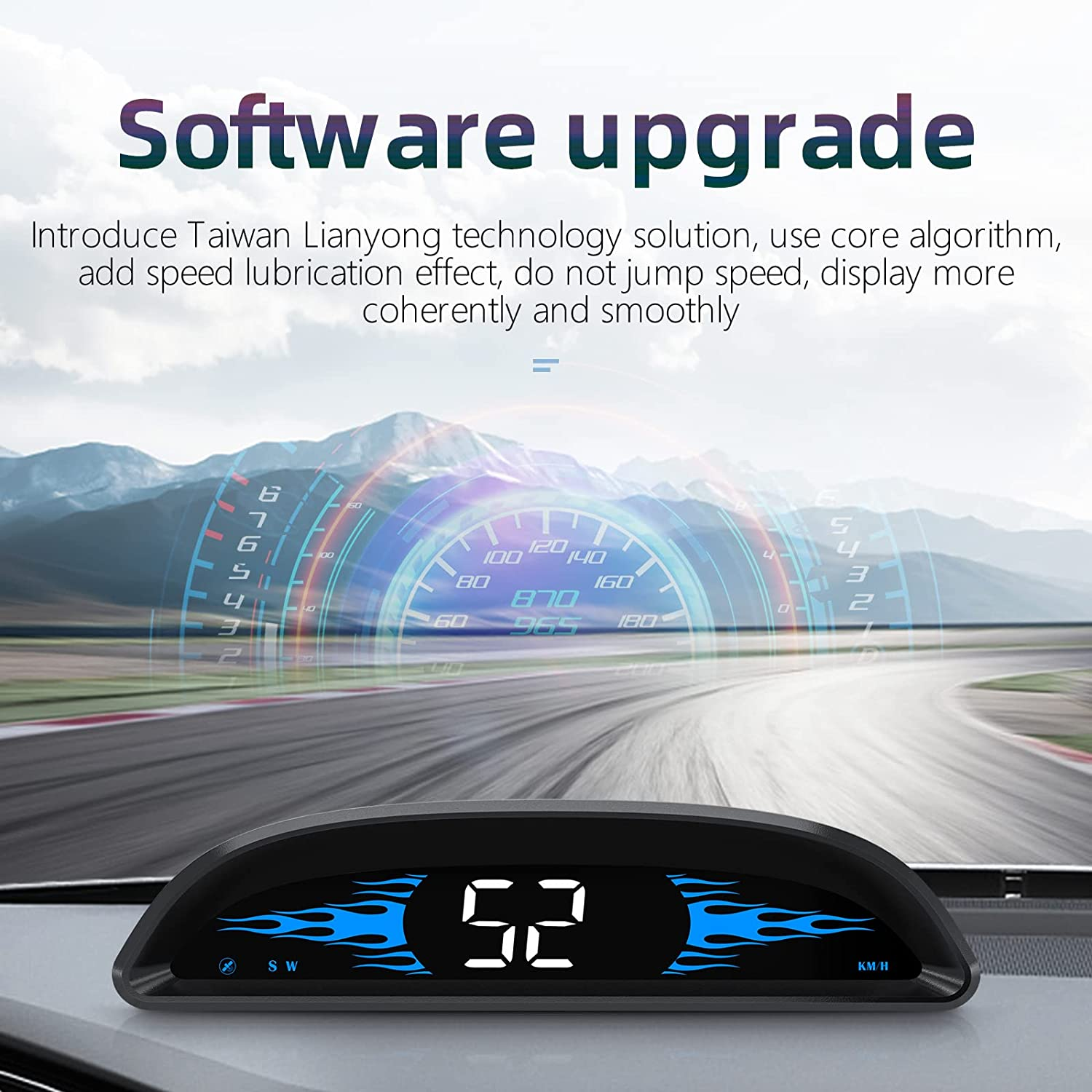 Car Hud Heads up Display G2，GPS Speedometer with Speed Warning,Fatigue Driving Reminder，For All Cars image number 4